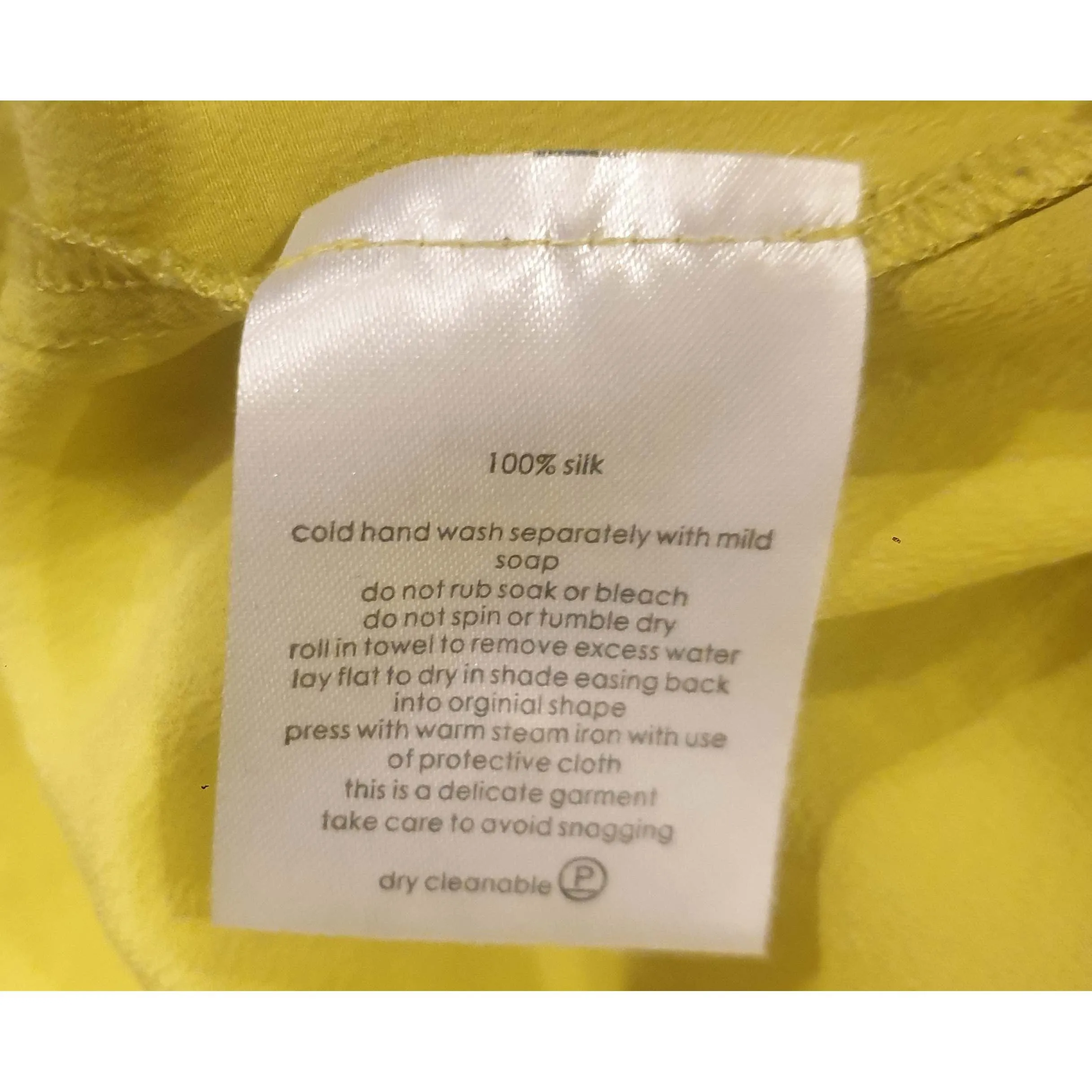 Gorman lime yellow 100% silk sleeveless shirt size 14 (best fits size 12-small 14)