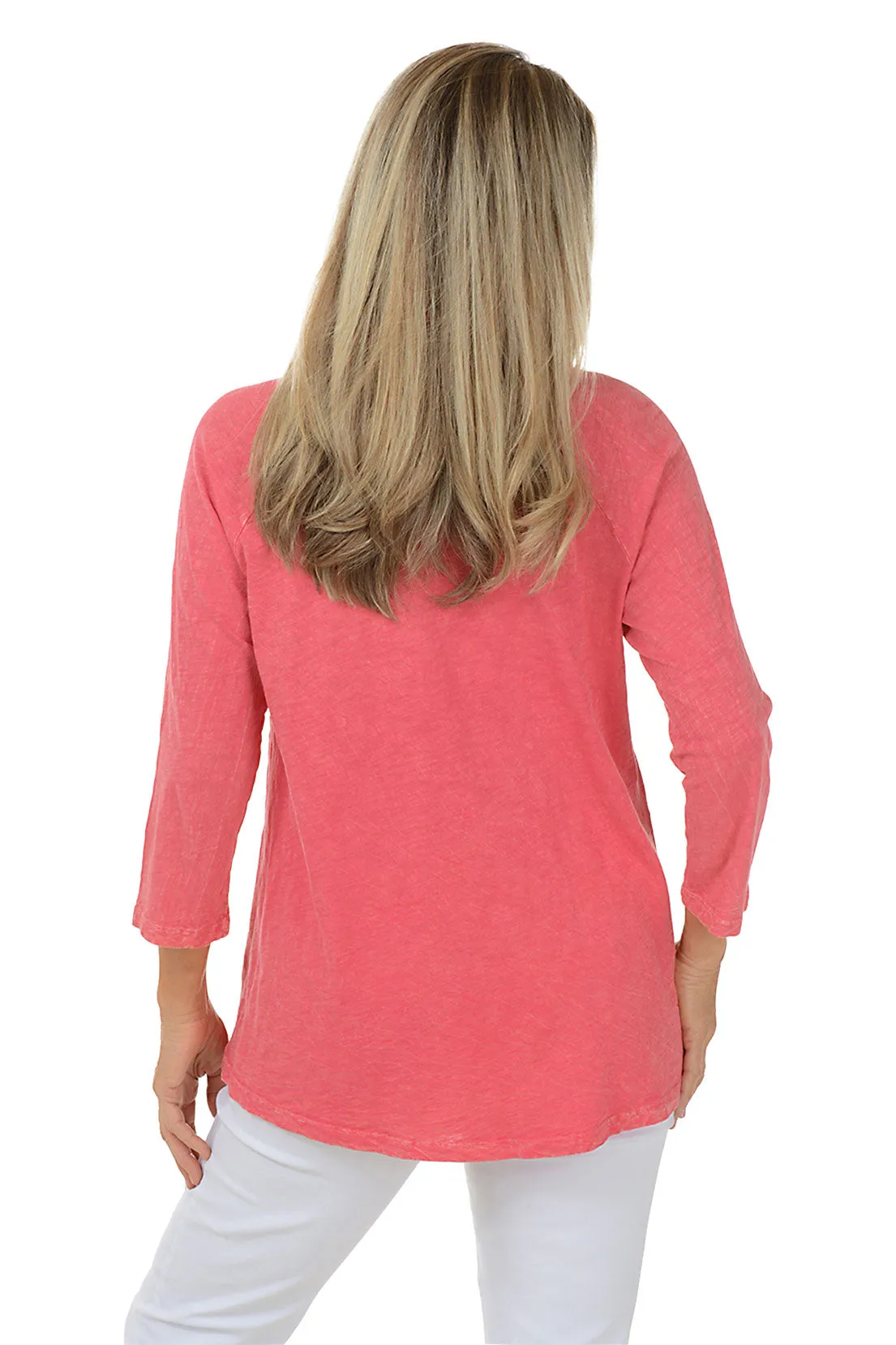 Happy Days Mineral Wash Double Pocket Knit Top