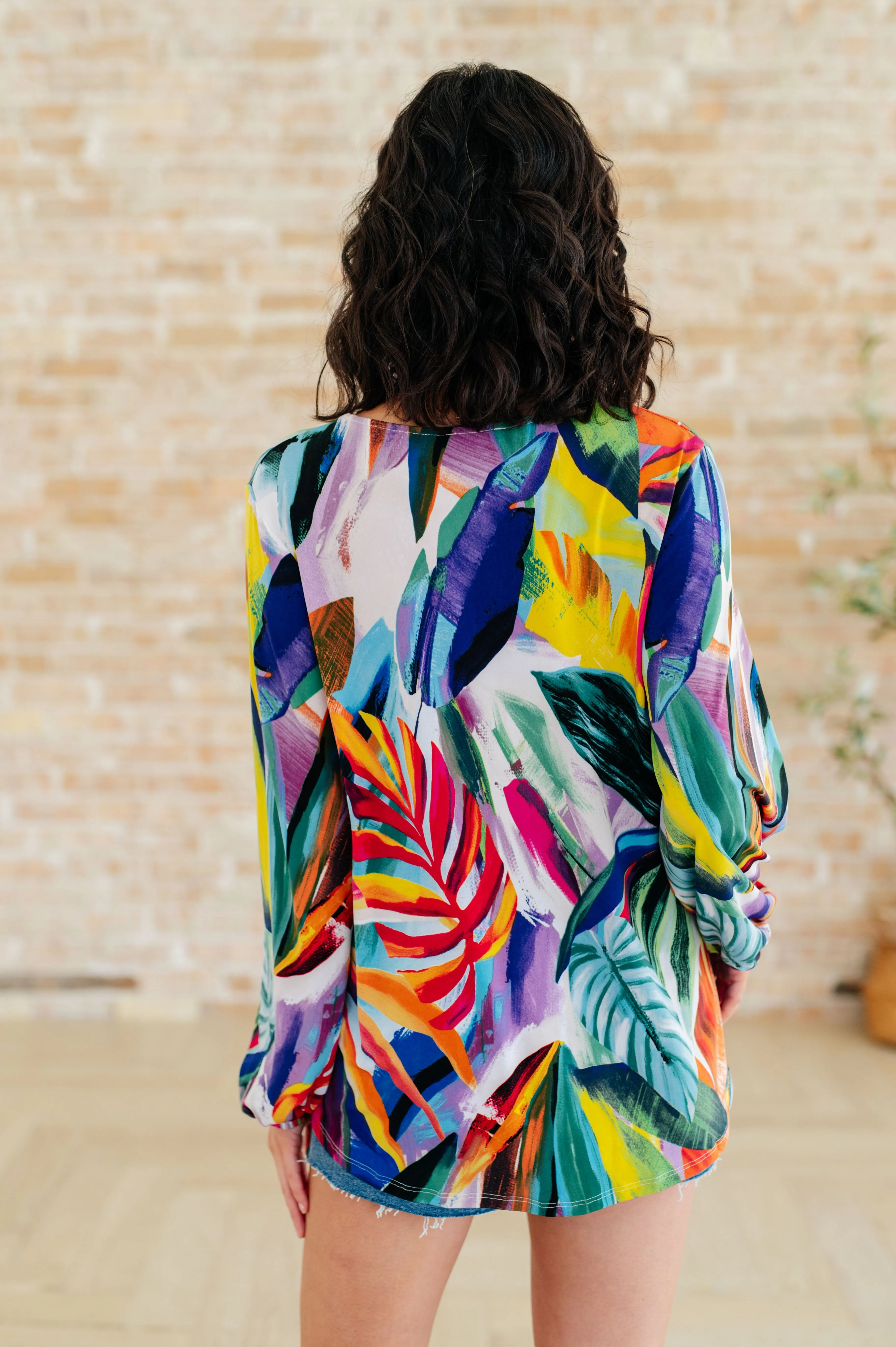 Hazel Blues® |  All Over The World Scoop Neck Blouse