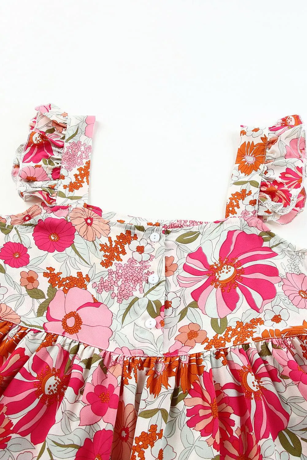 Hazel Blues® |  Floral Square Neck Babydoll Top