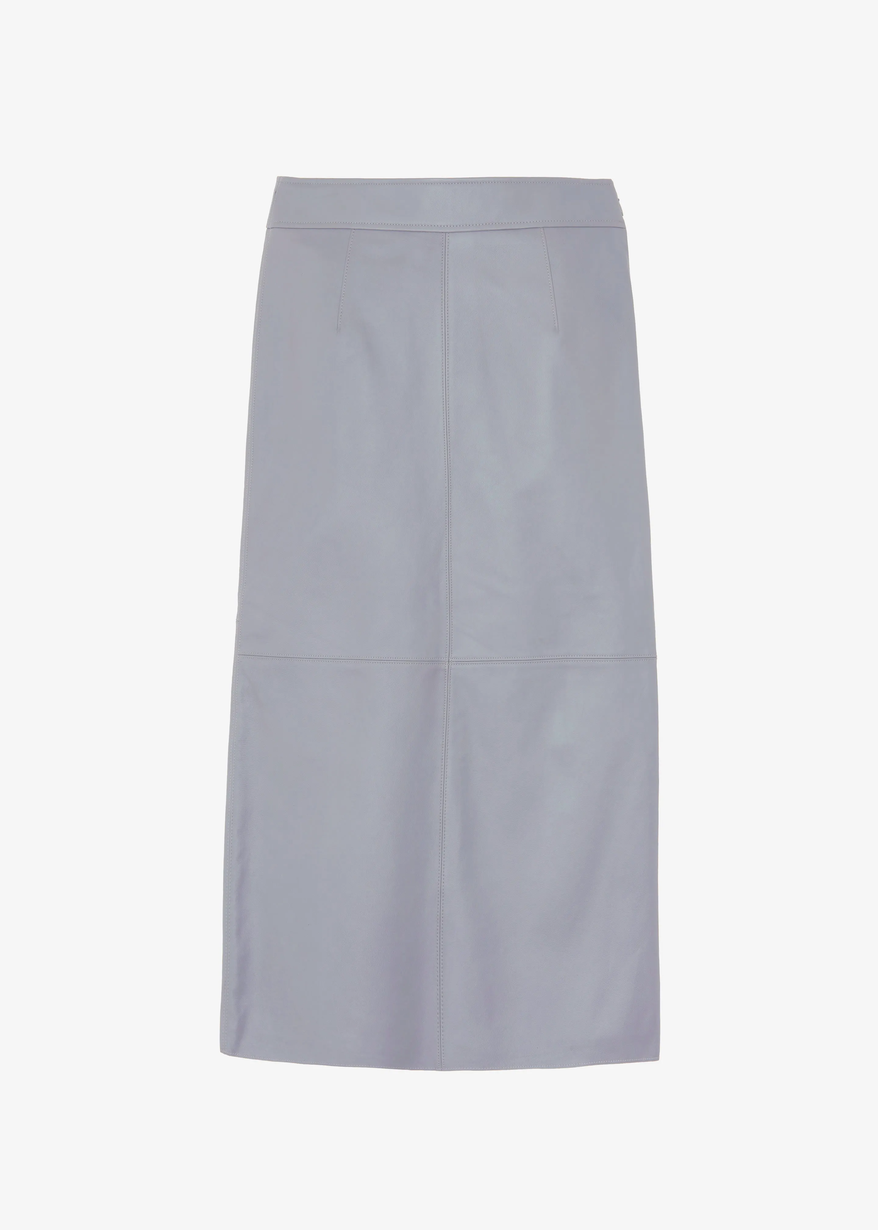 Heather Leather Pencil Skirt - Grey