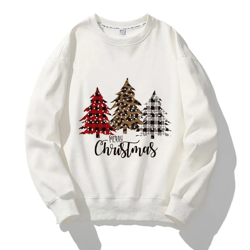 Hello Chrtistmas O-Neck White Sweater N