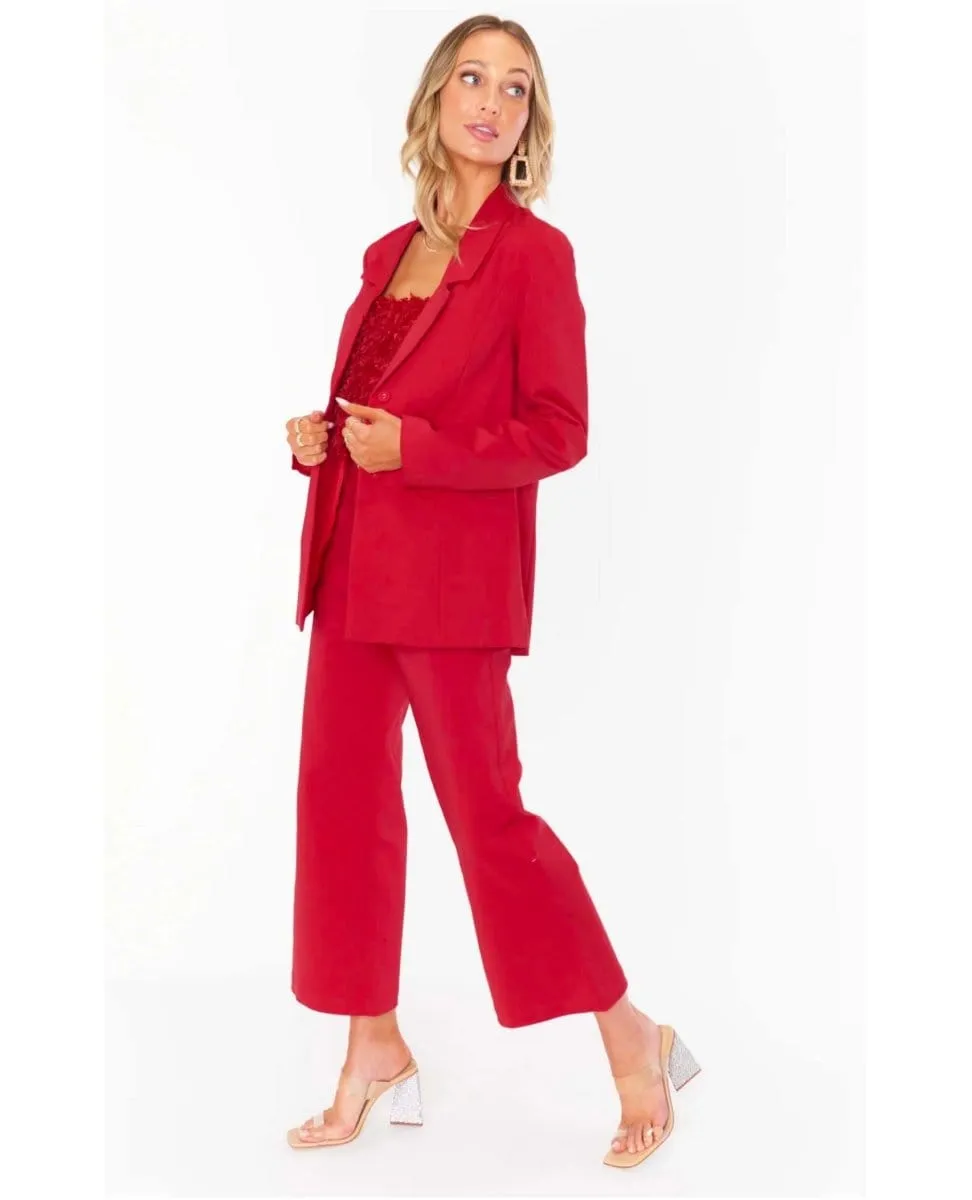 Holiday Red Suiting Blazer