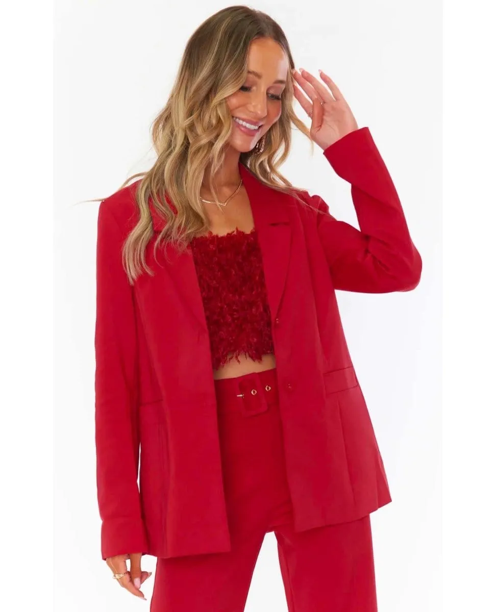 Holiday Red Suiting Blazer