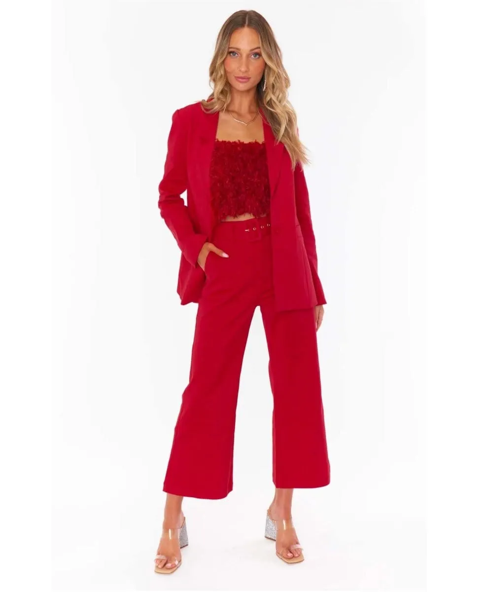 Holiday Red Suiting Blazer