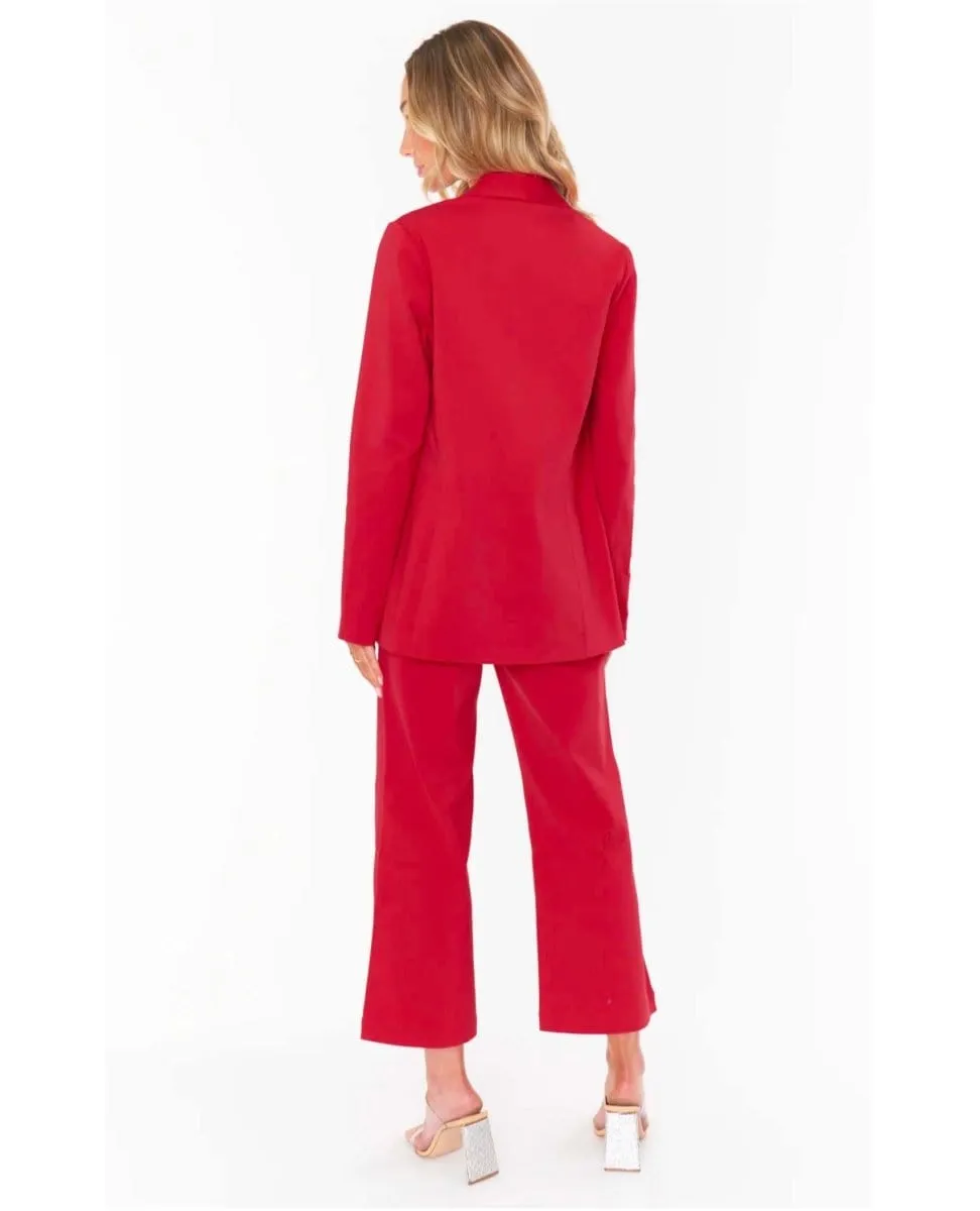 Holiday Red Suiting Blazer