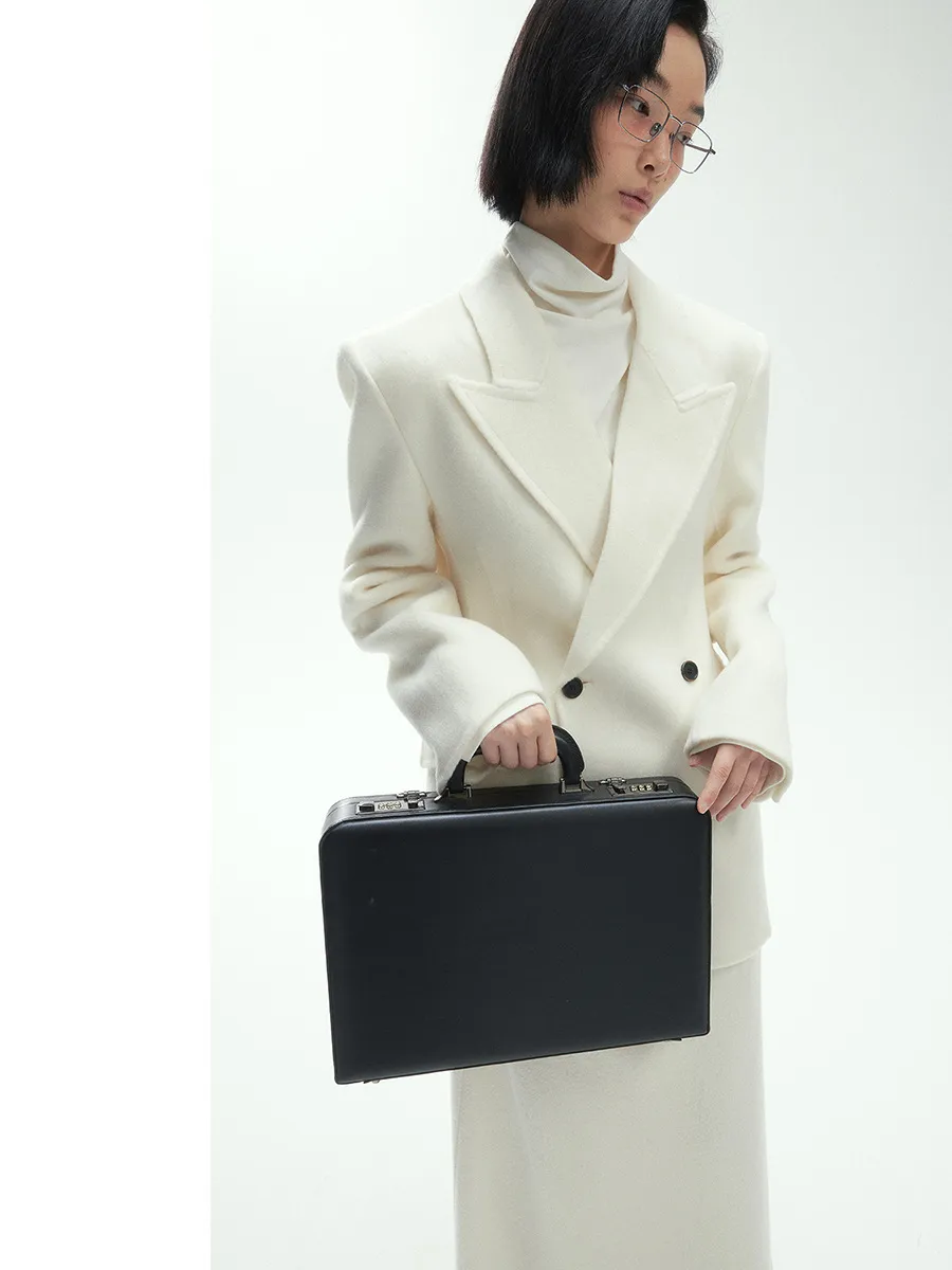 Hourglass Wool Skirt Suit