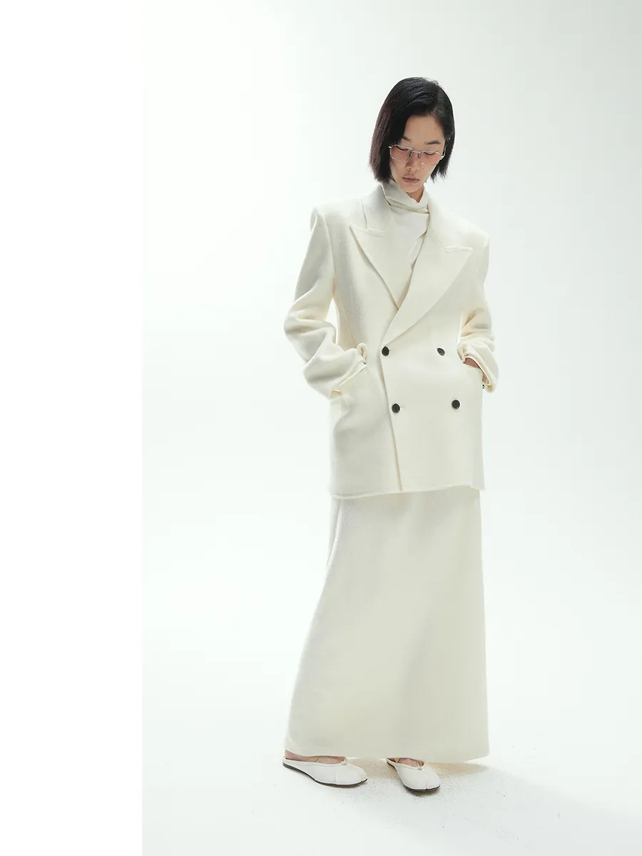 Hourglass Wool Skirt Suit