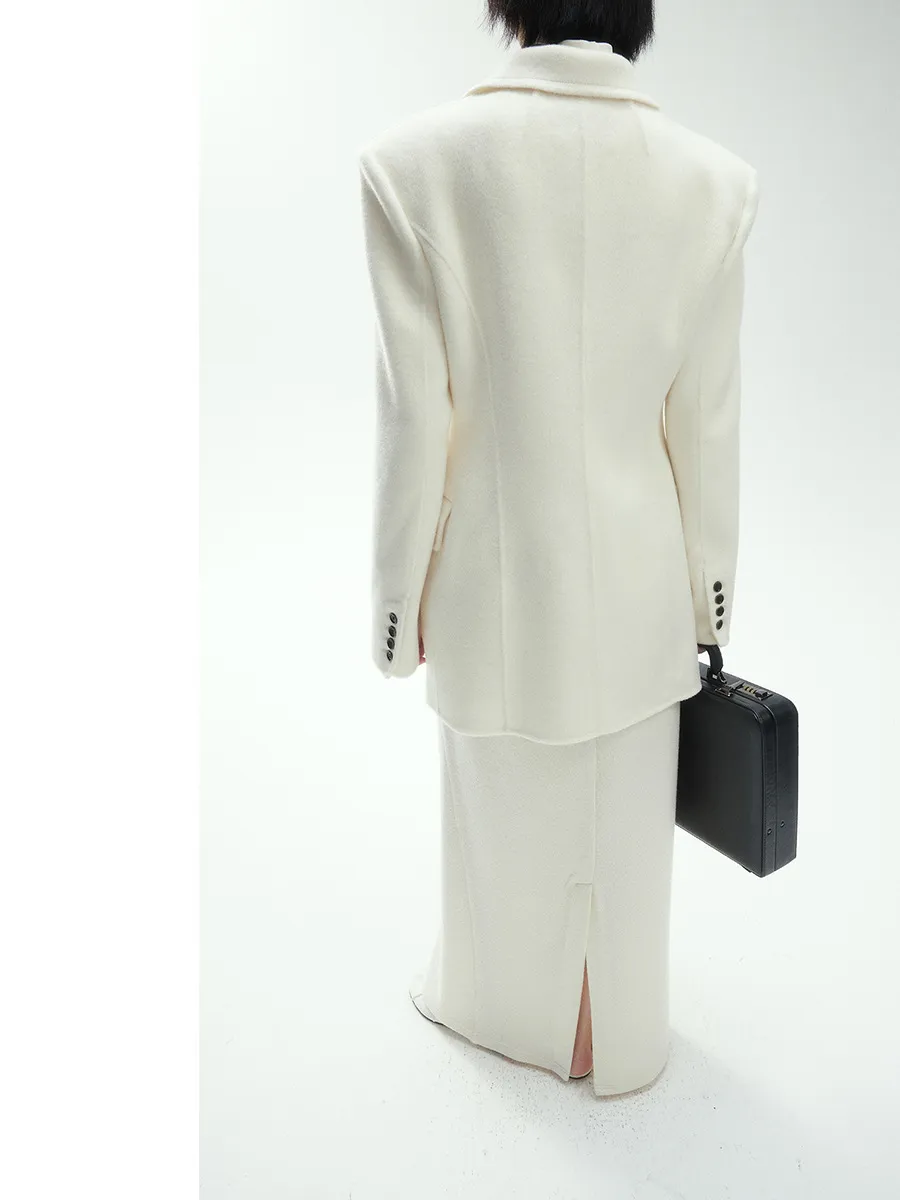 Hourglass Wool Skirt Suit
