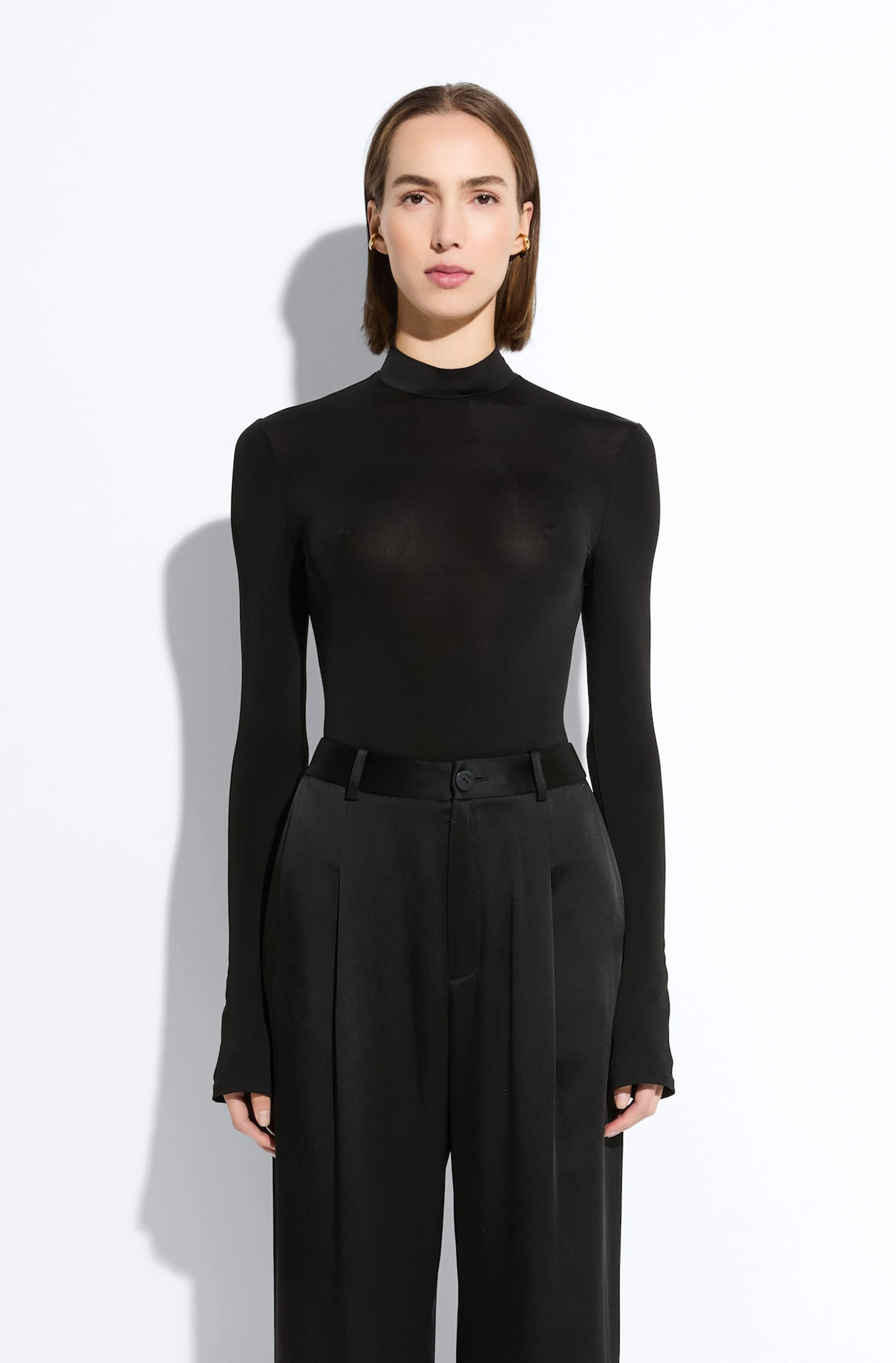 Jersey Mock Neck Bodysuit
