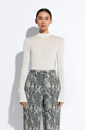 Jersey Mock Neck Bodysuit