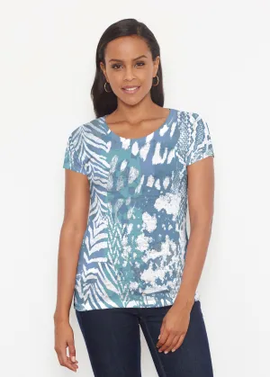 Jungle Warrior Blue (7850) ~ Signature Short Sleeve Scoop Shirt