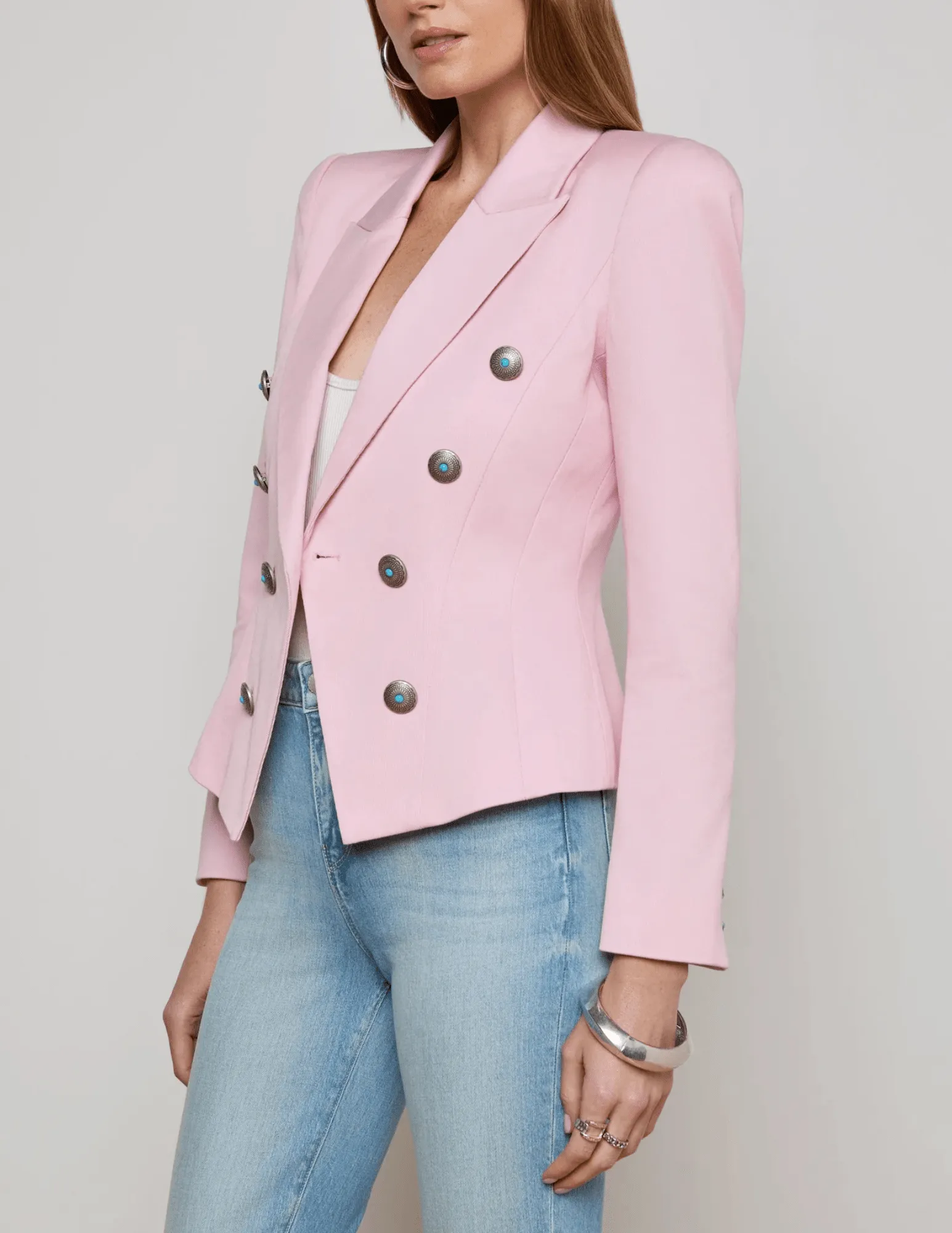 L'Agence Bethany Structured Tapered Blazer