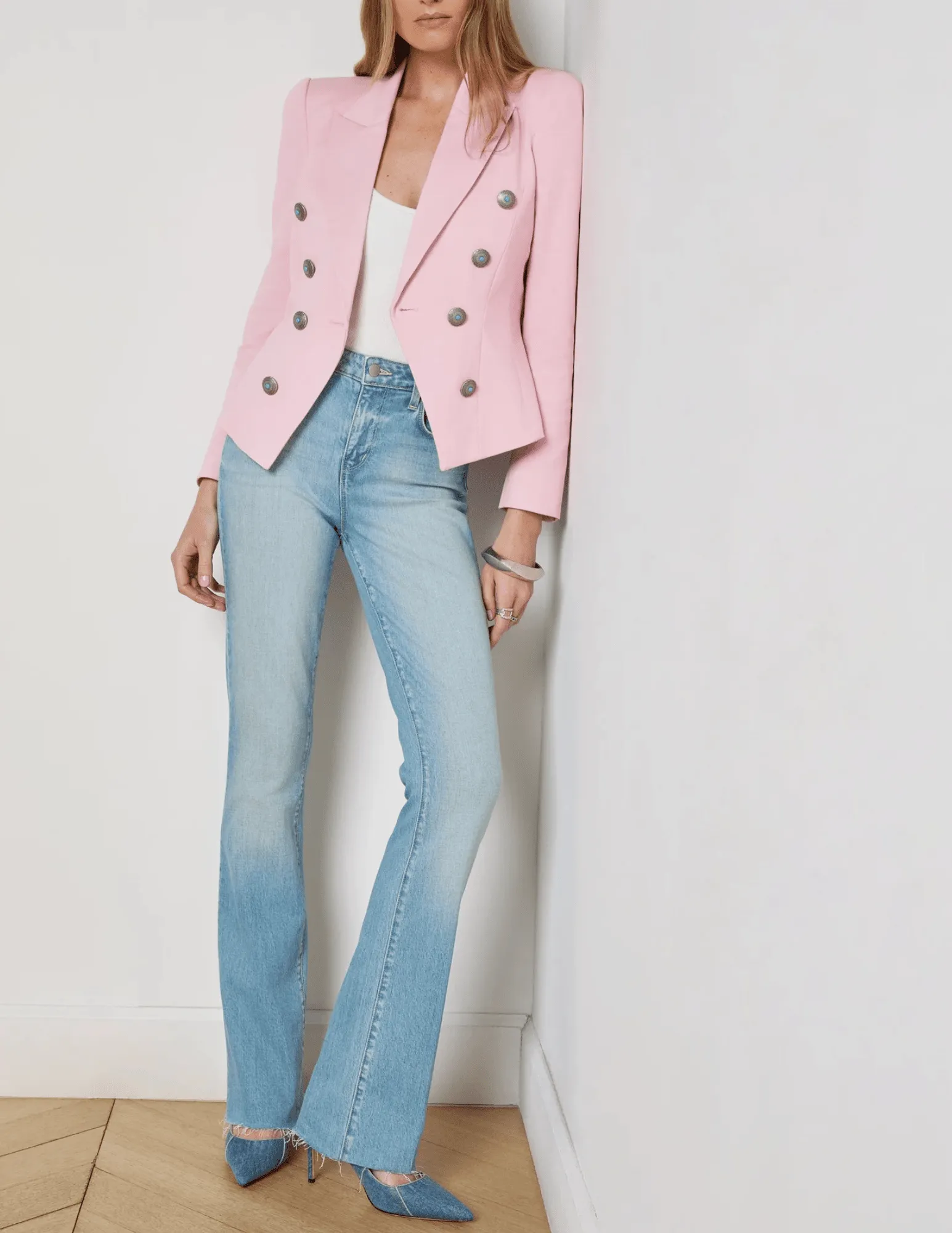 L'Agence Bethany Structured Tapered Blazer