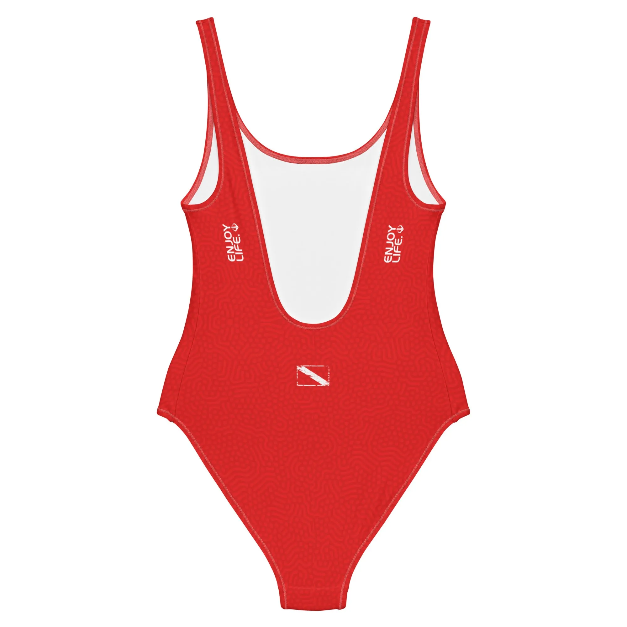 Life League Gear - "Dive" - Women's One Piece (Dive Flag Red/White)