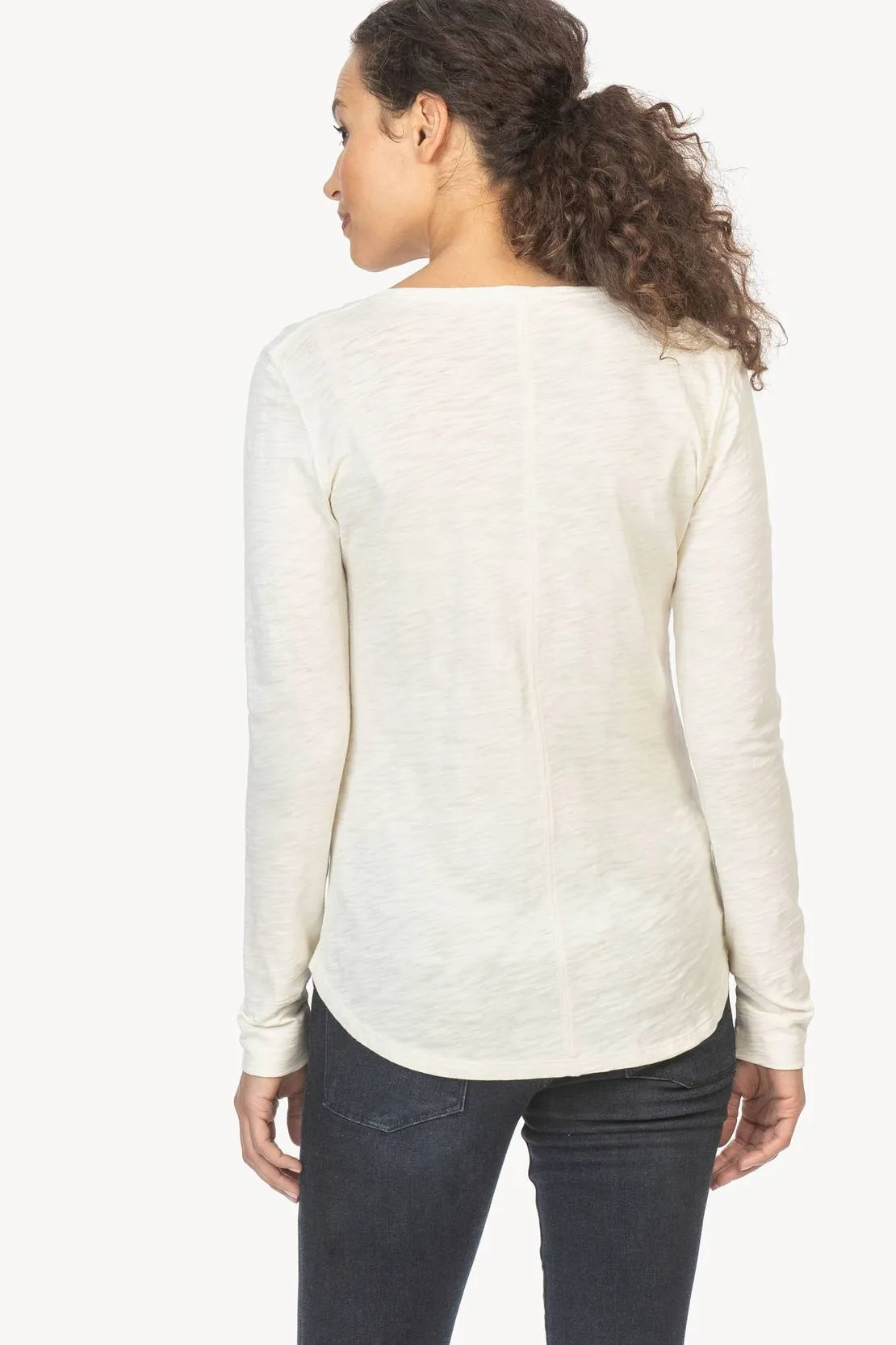 Lilla P Long Sleeve Scoop Neck Tee