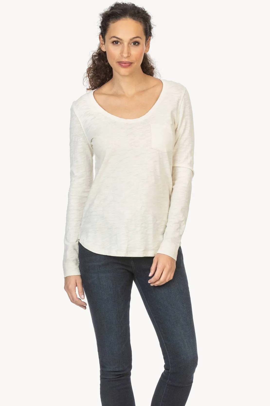 Lilla P Long Sleeve Scoop Neck Tee
