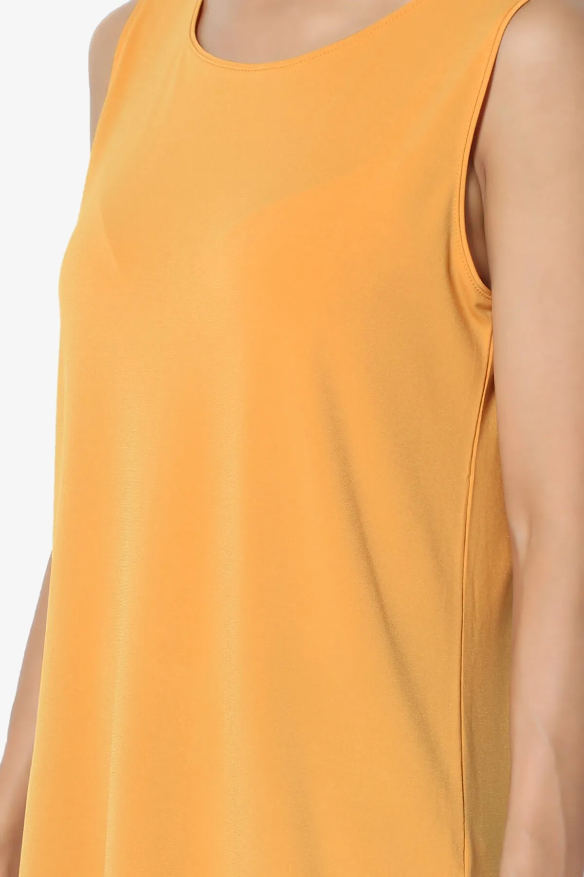 Lilly Sleeveless Side Slit Fluid Knit Tank Top