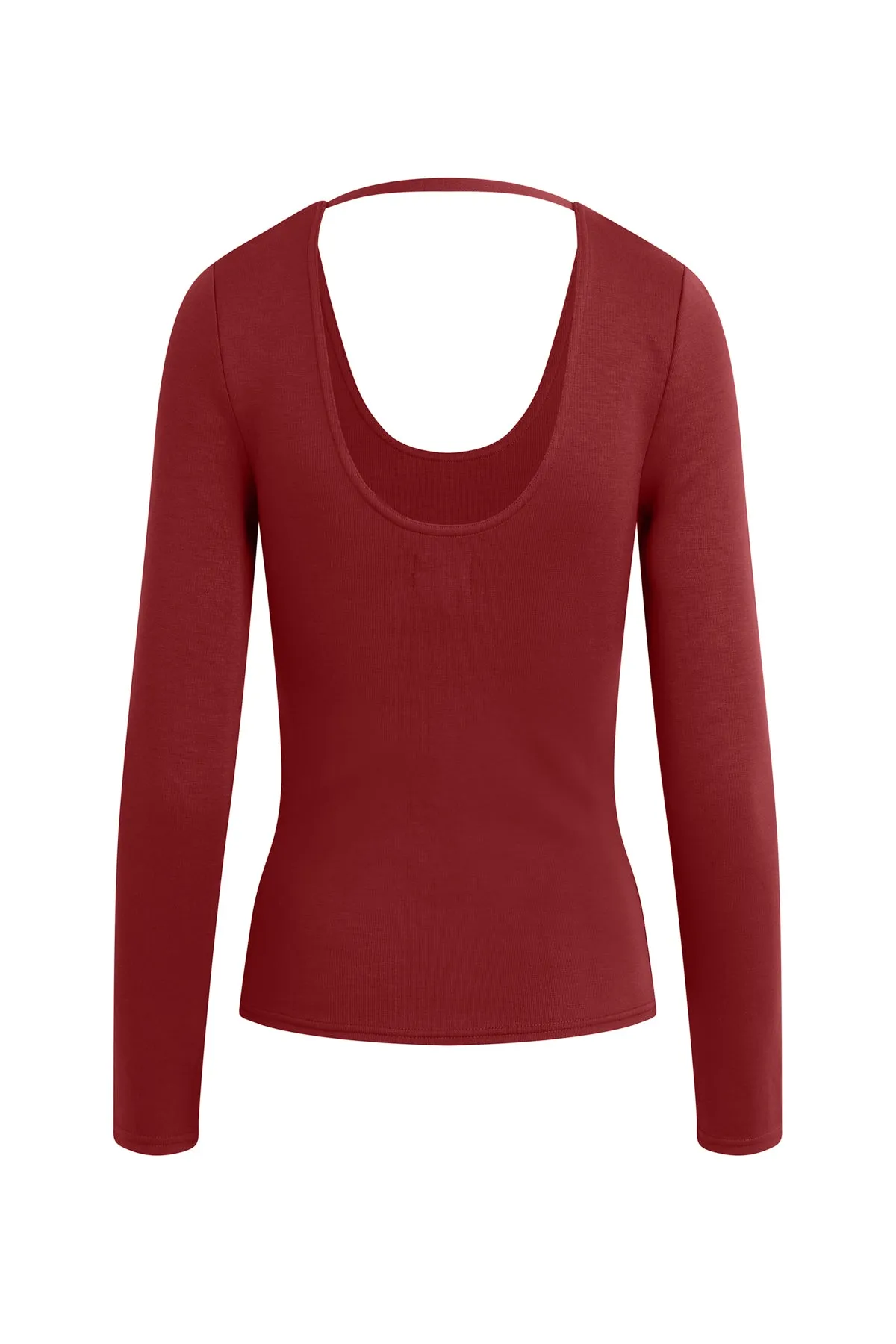 Long Sleeve Scoop Neck Top