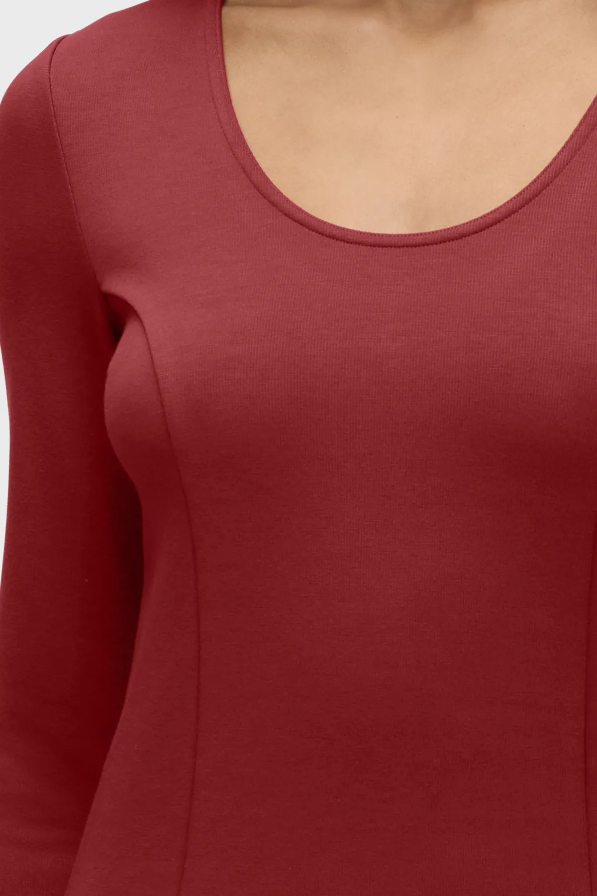 Long Sleeve Scoop Neck Top