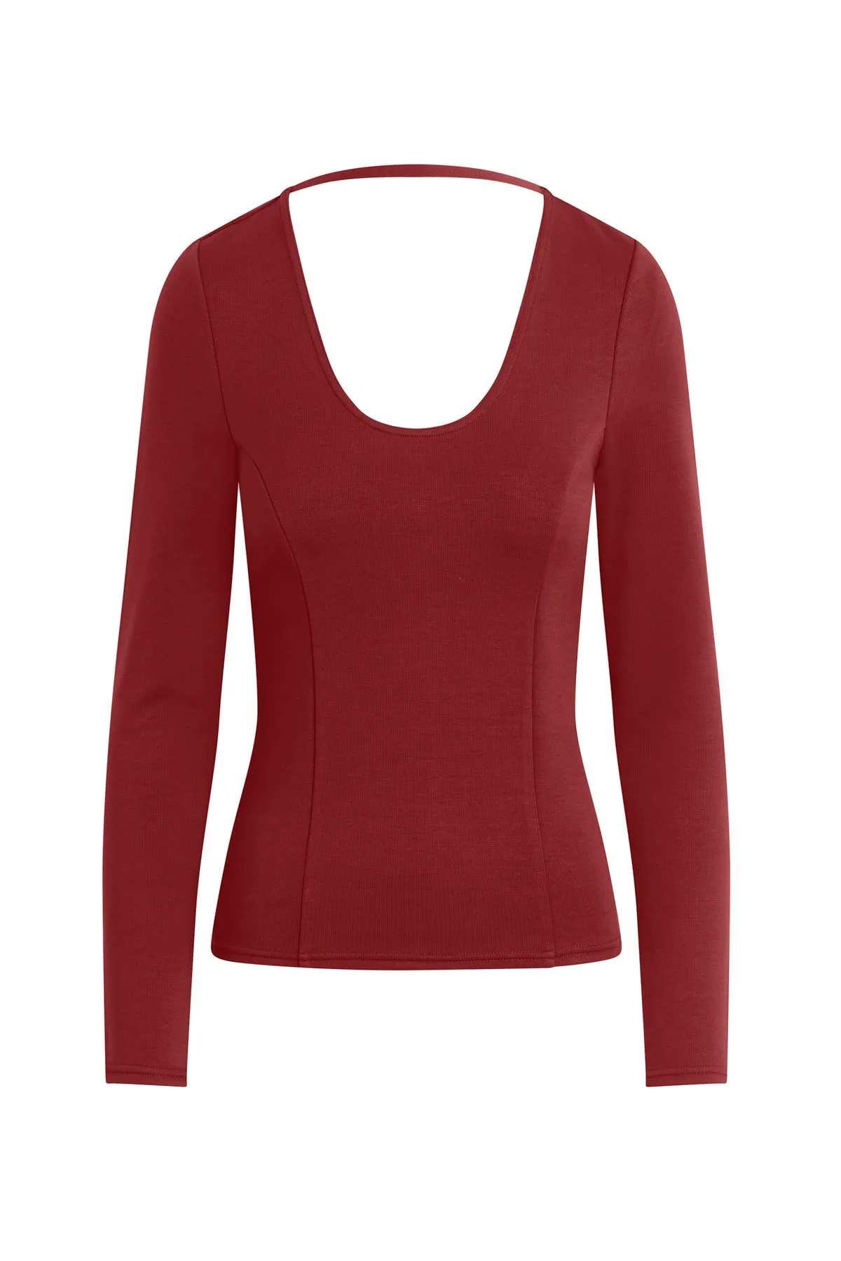 Long Sleeve Scoop Neck Top