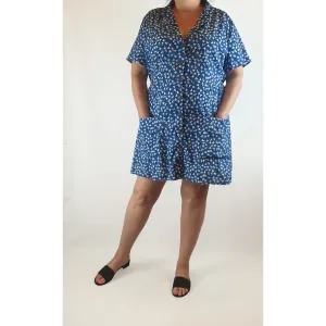 Lorraine (aka Little Party Dress) pretty blue-based dres with flower print size 18