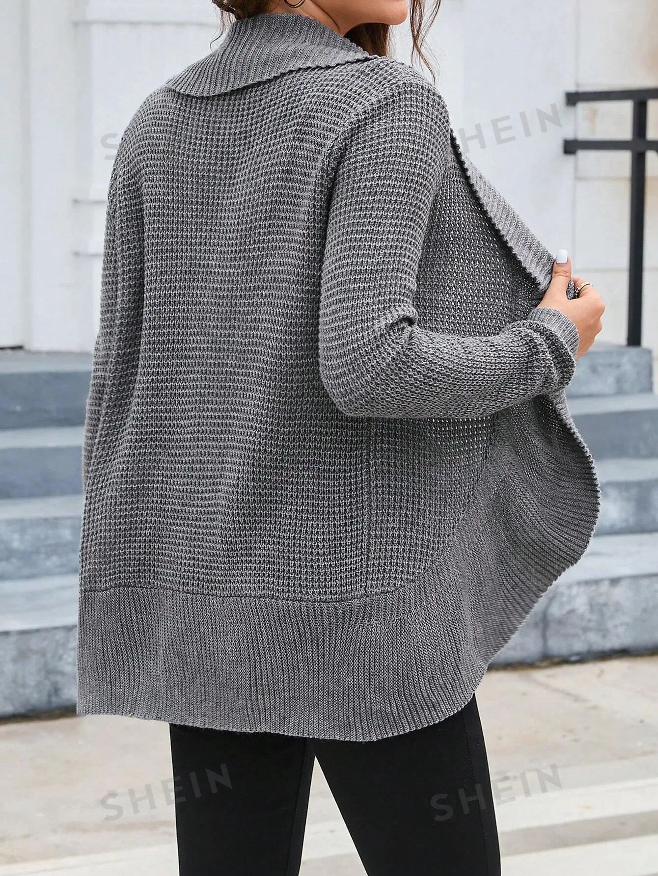 LUNE Shawl Collar Casual Design Cardigan