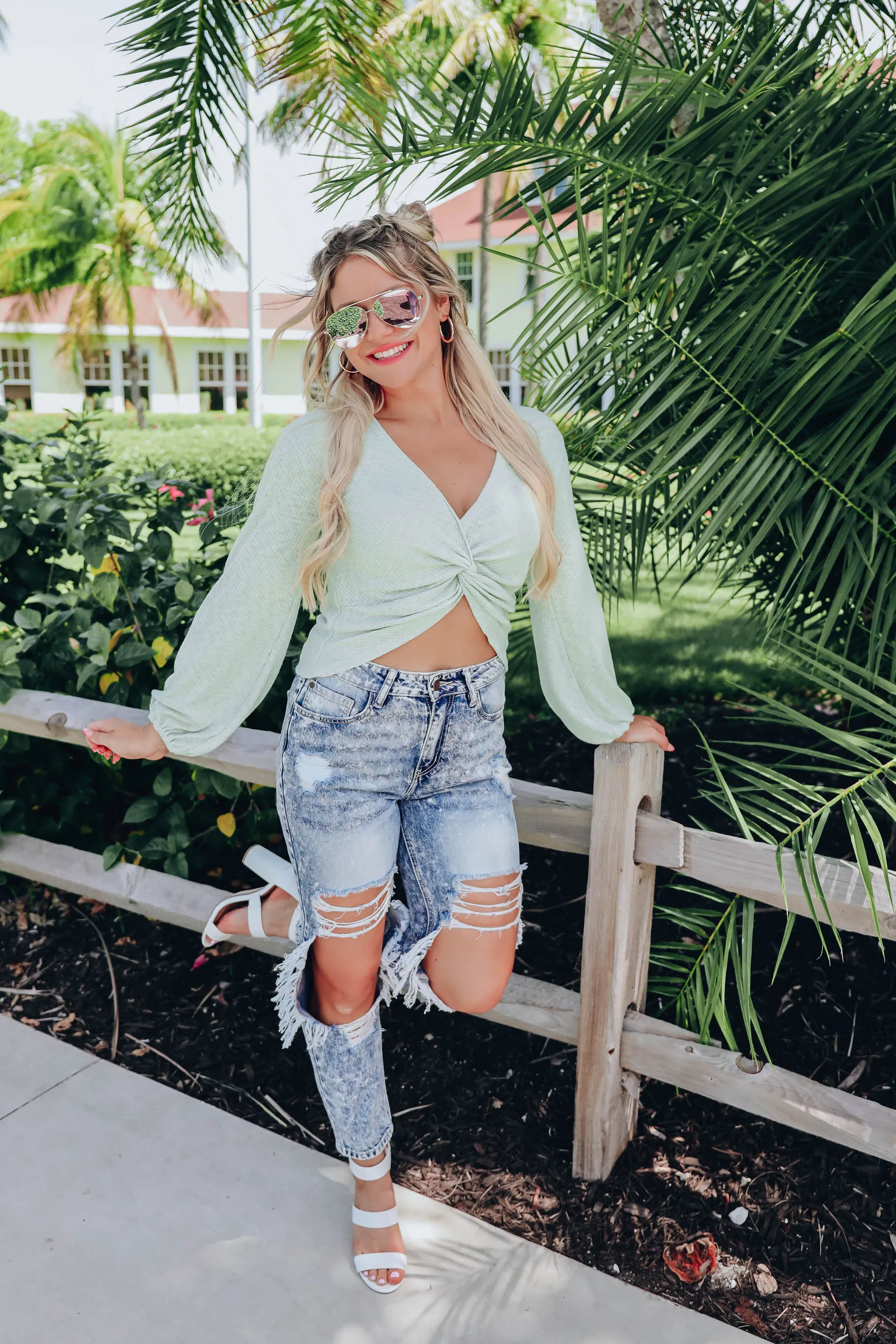 Maelyn Twisted Knot Crop Top