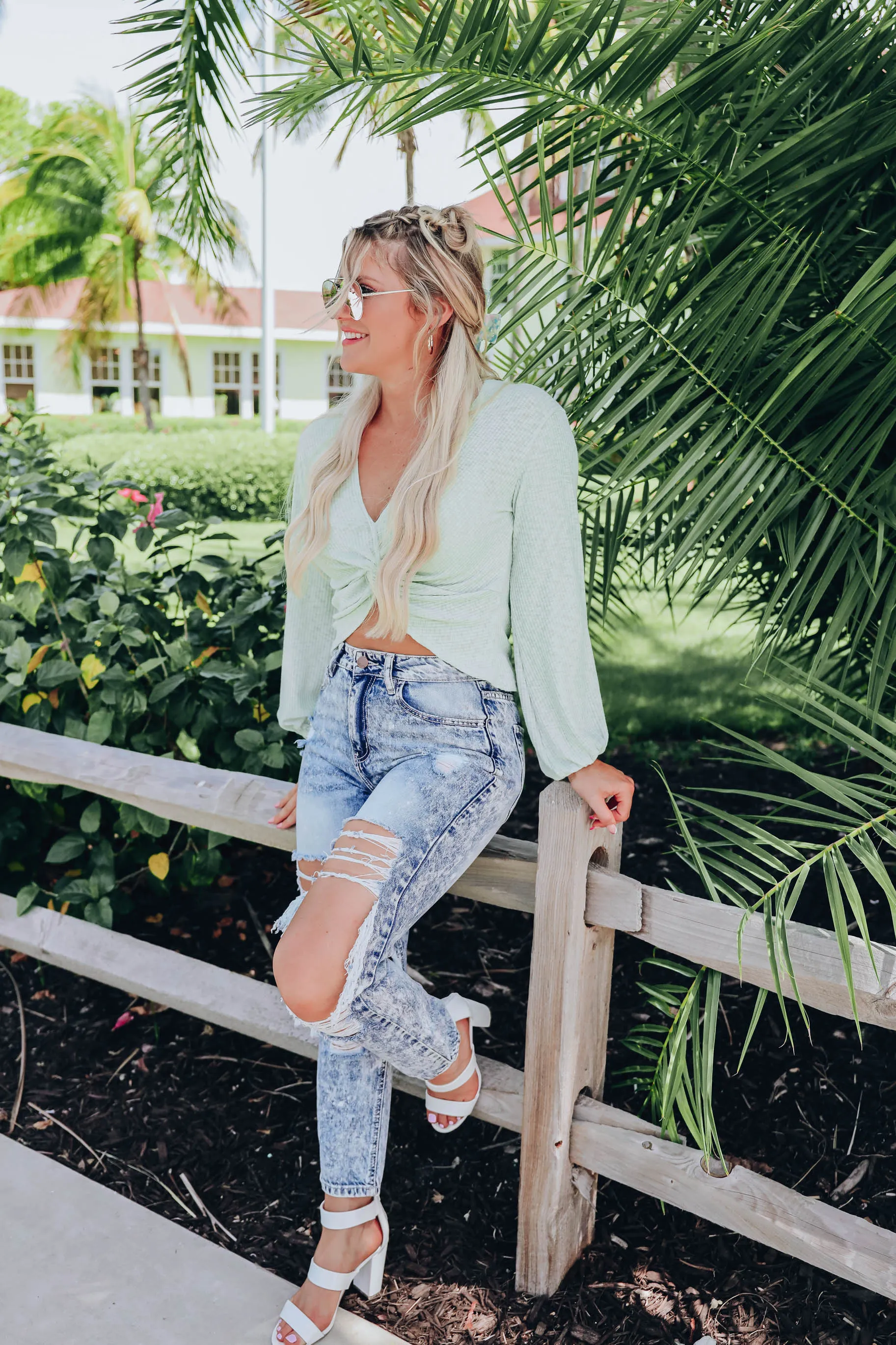Maelyn Twisted Knot Crop Top