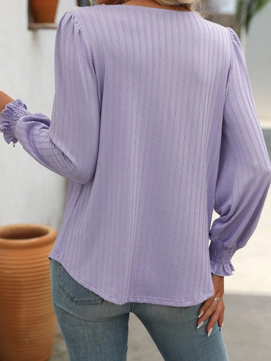 Mandy Square Neck Lantern Sleeve Top (7 Colors)