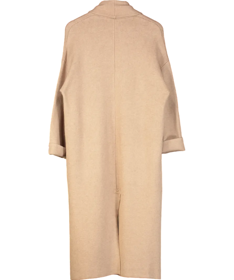 MANGO Beige Opne Front Maxi Cardigan UK XS