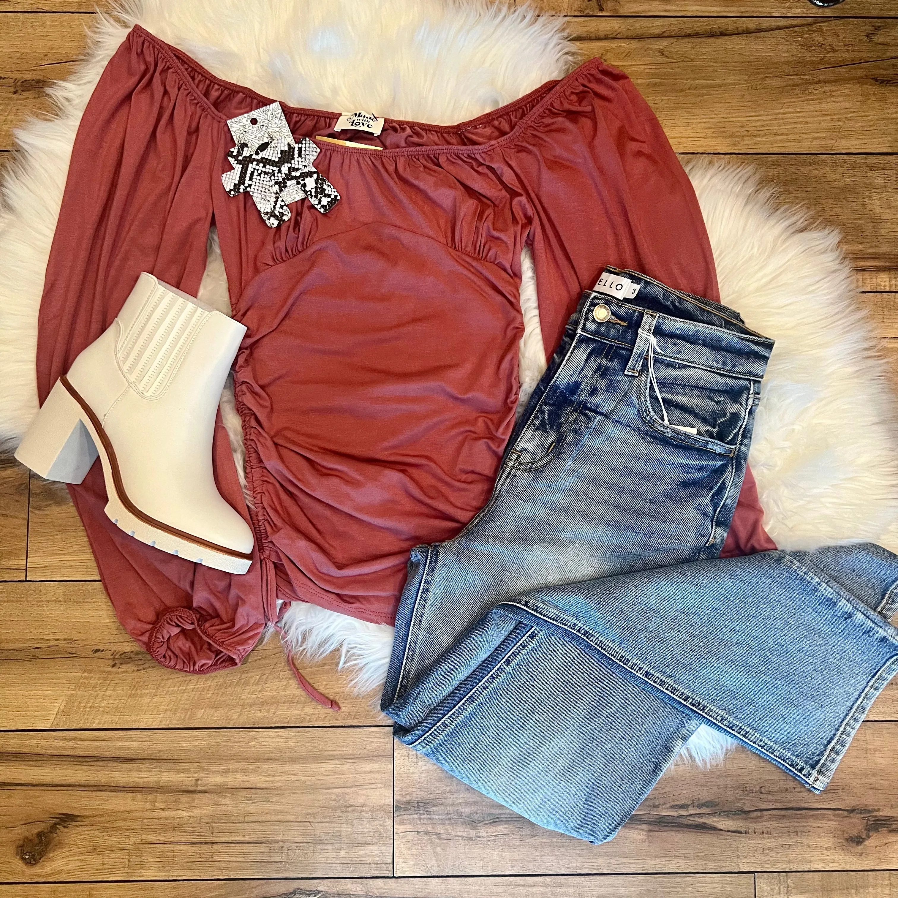 Marsala Scoop Neck top