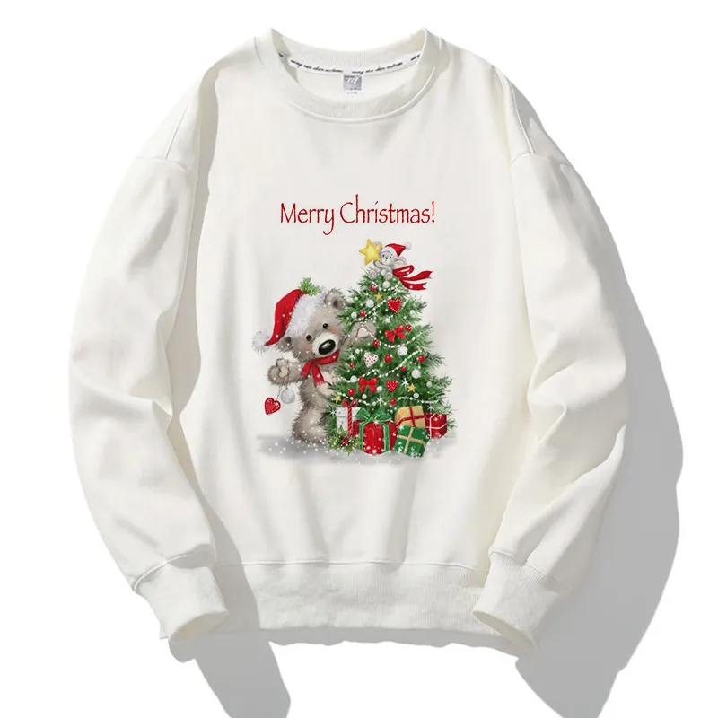 Merry Christmas O-Neck White Sweater B