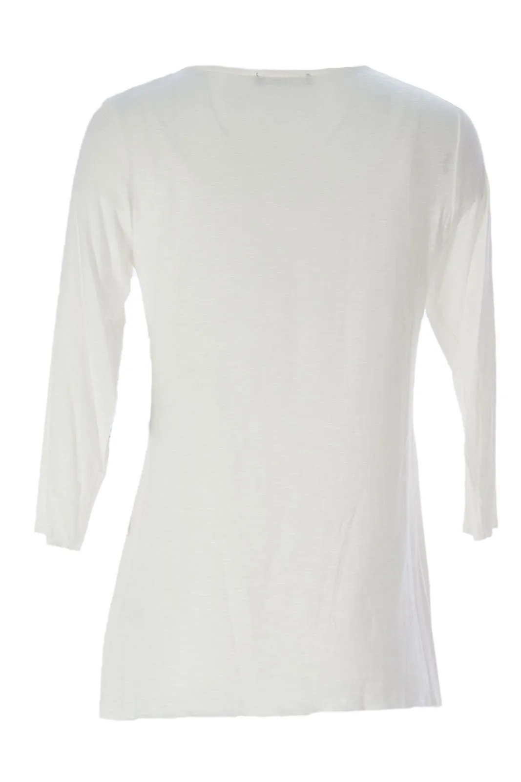 Miraclebody by Miraclesuit Women's Ivory Mix Media Eyelet Scoop Neck Top $60 NWT