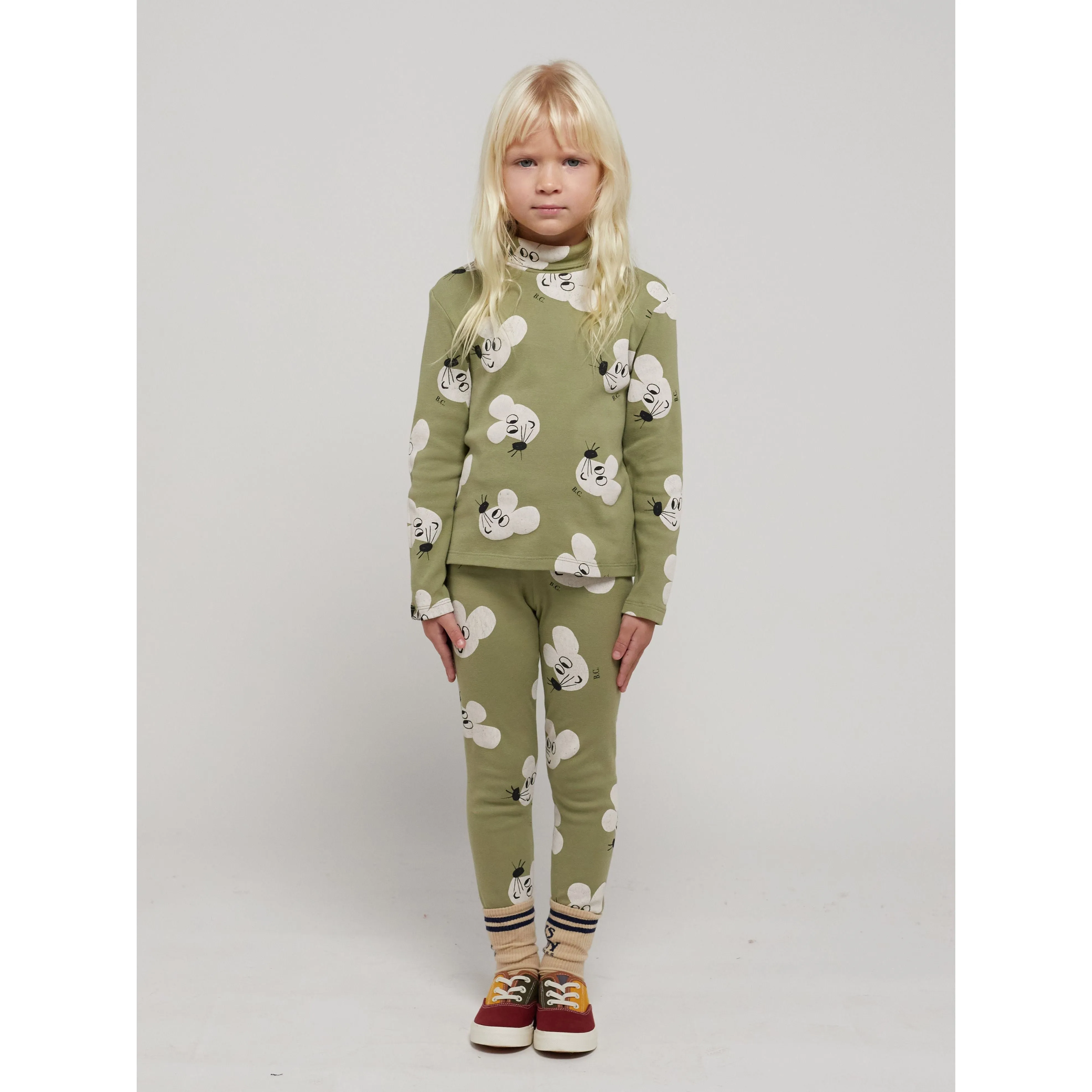 Mouse All Over Turtle Neck T-Shirt
