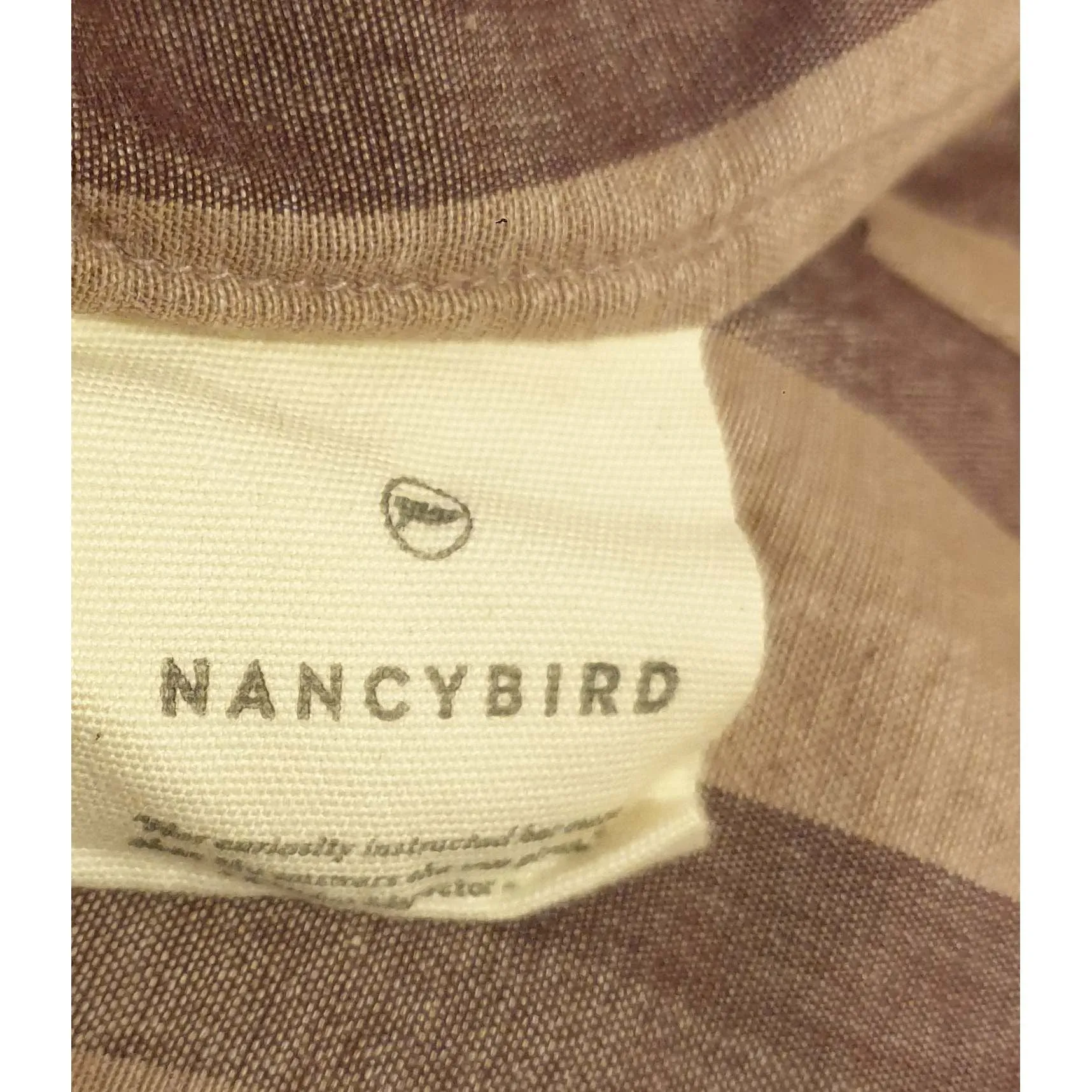 Nancybird preloved Purple striped cotton top size XS (best fits size 8)