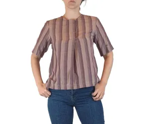 Nancybird preloved Purple striped cotton top size XS (best fits size 8)