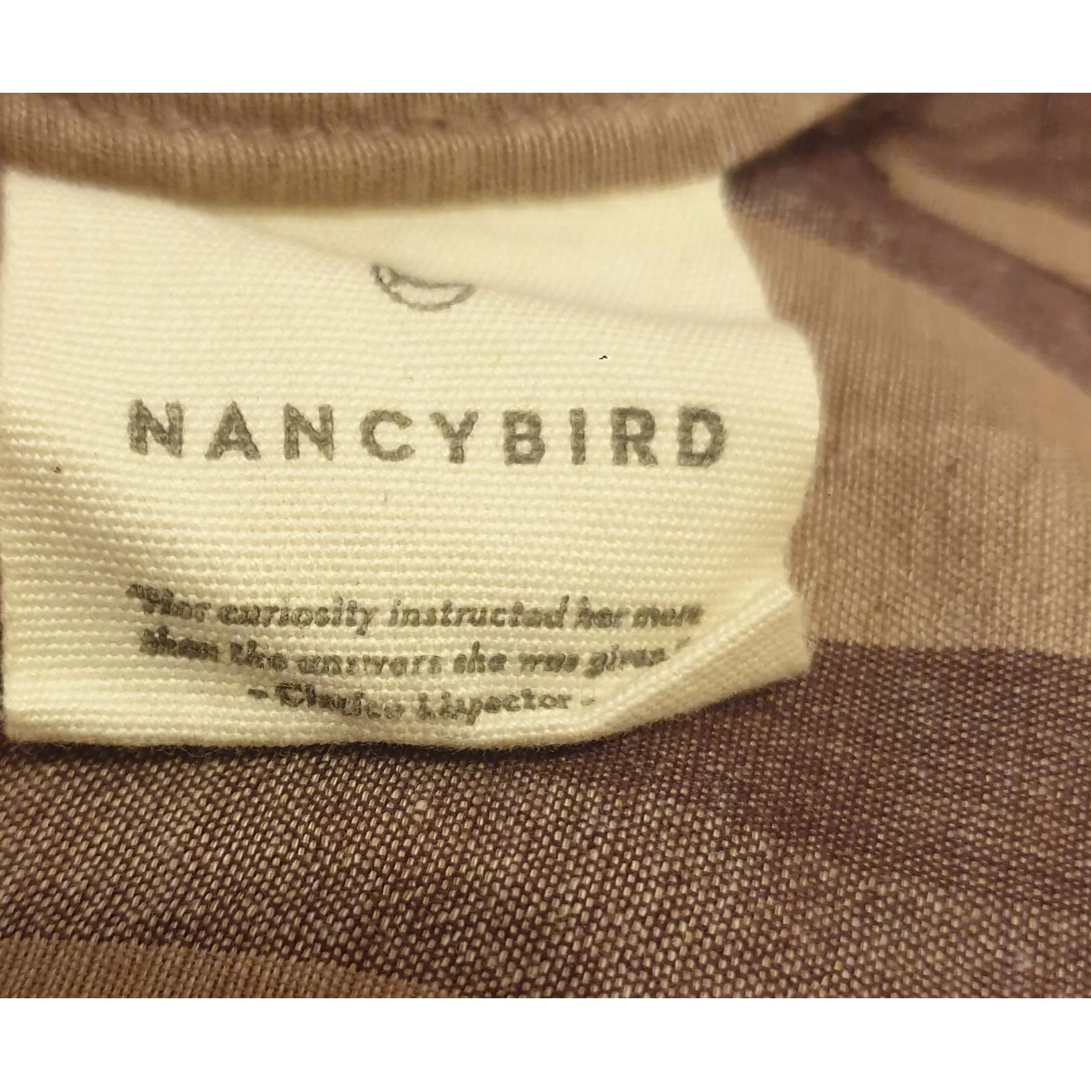 Nancybird preloved Purple striped cotton top size XS (best fits size 8)