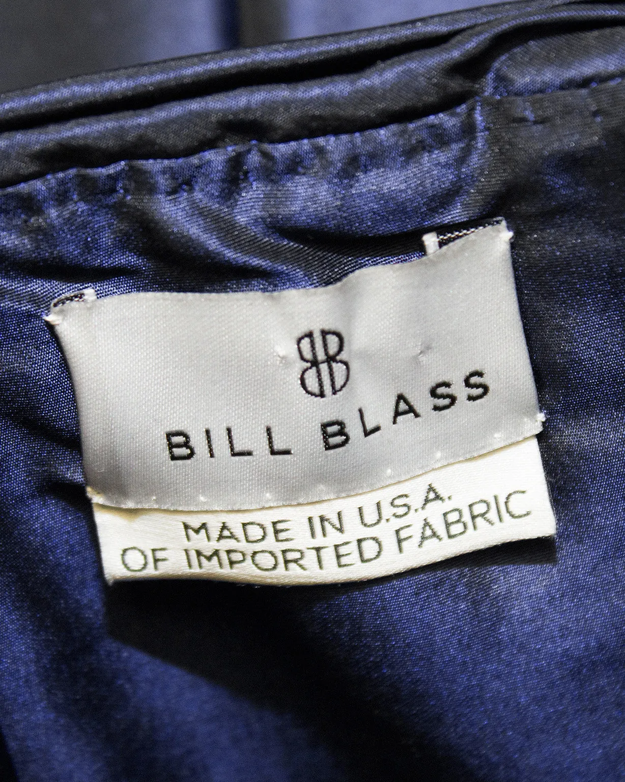 Navy Blue Taffeta Cocktail Dress