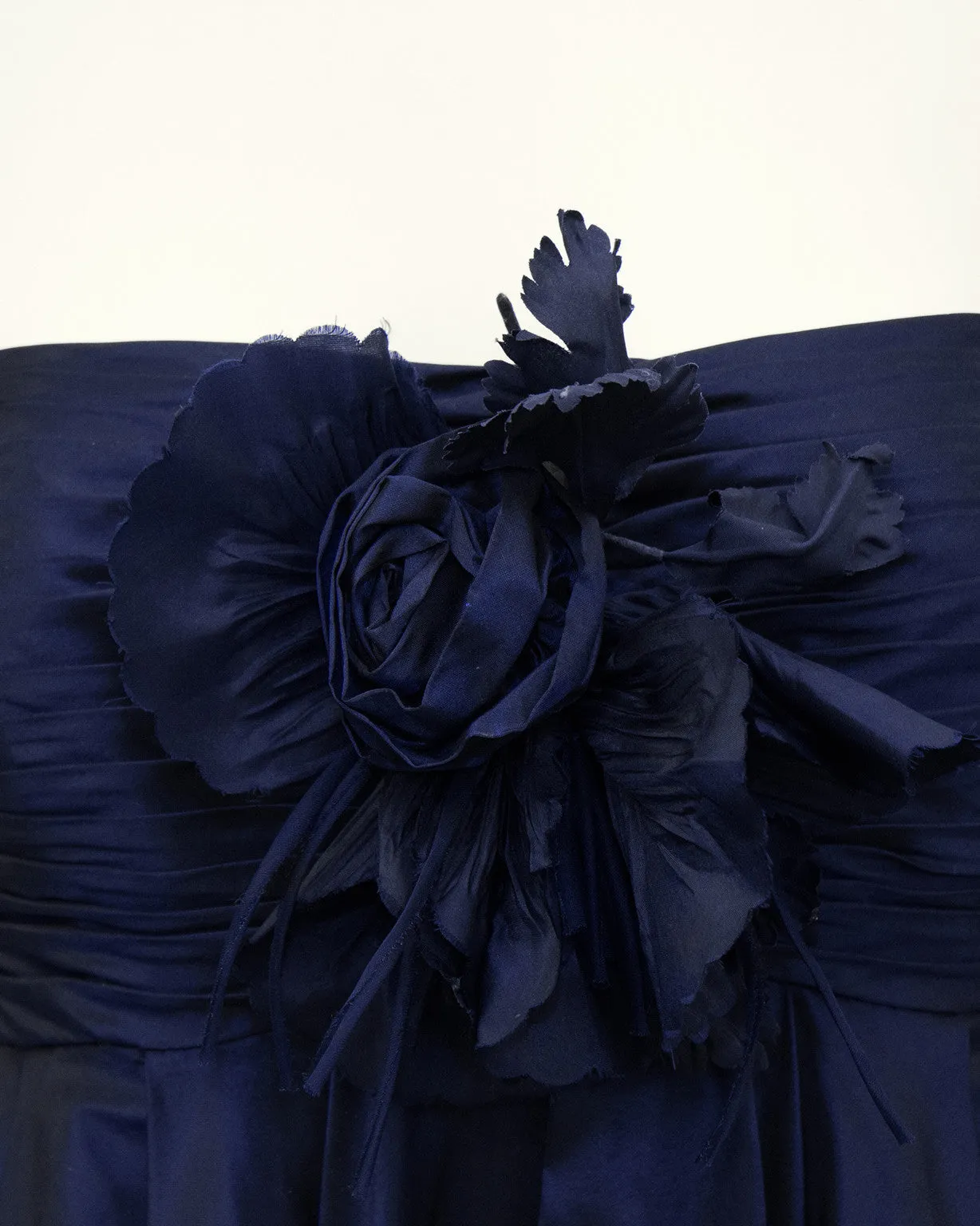 Navy Blue Taffeta Cocktail Dress