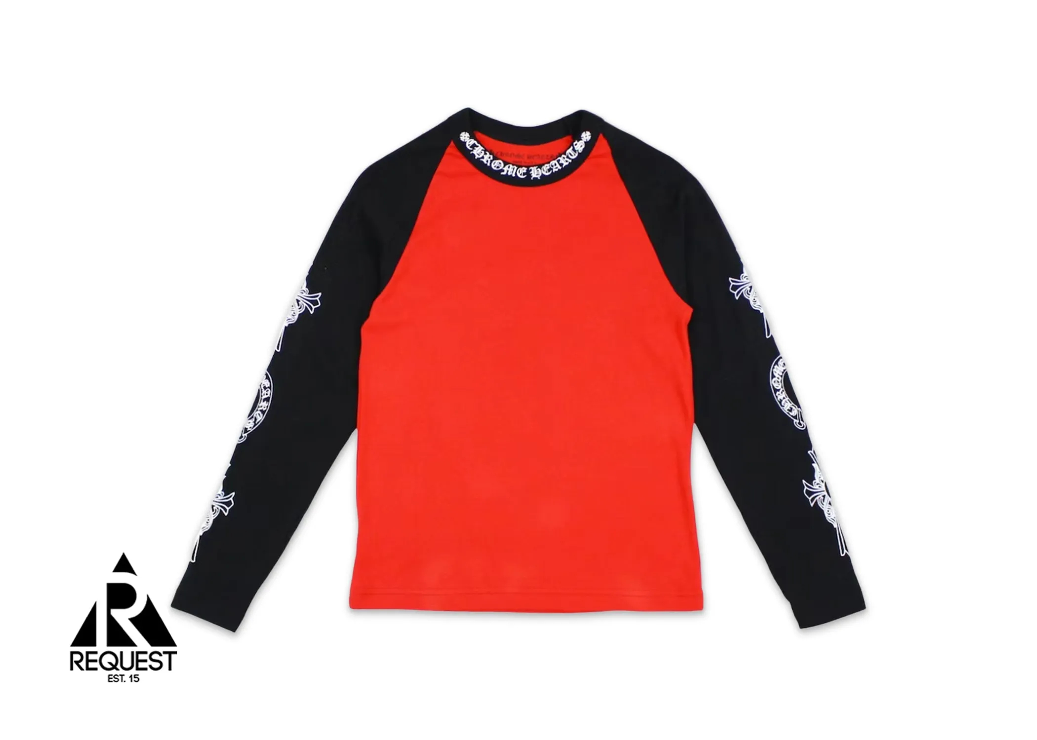 Neck Logo Baseball L/S Tee "Red/Black"