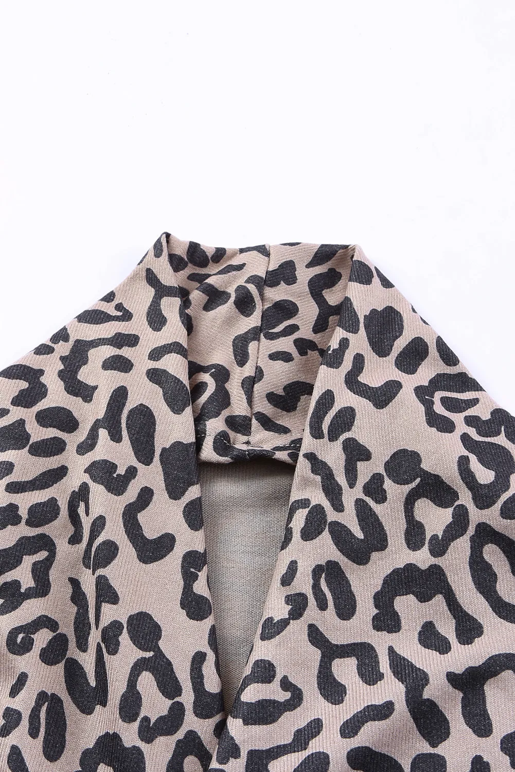 Oakley Leopard Open Front Long Sleeve Cover-Up