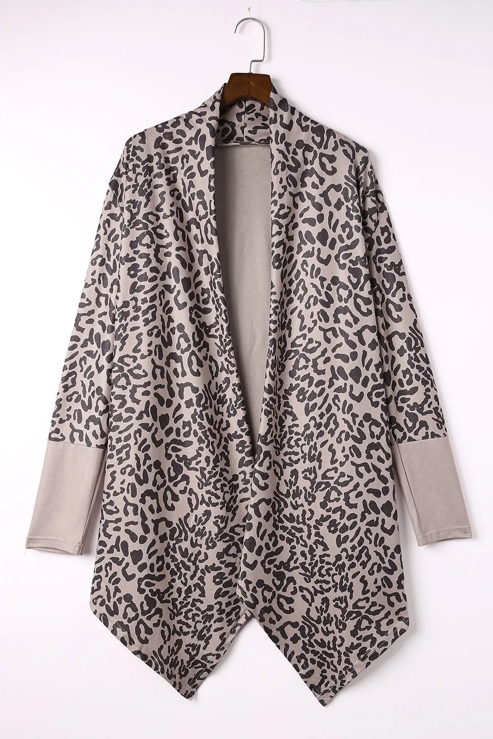 Oakley Leopard Open Front Long Sleeve Cover-Up