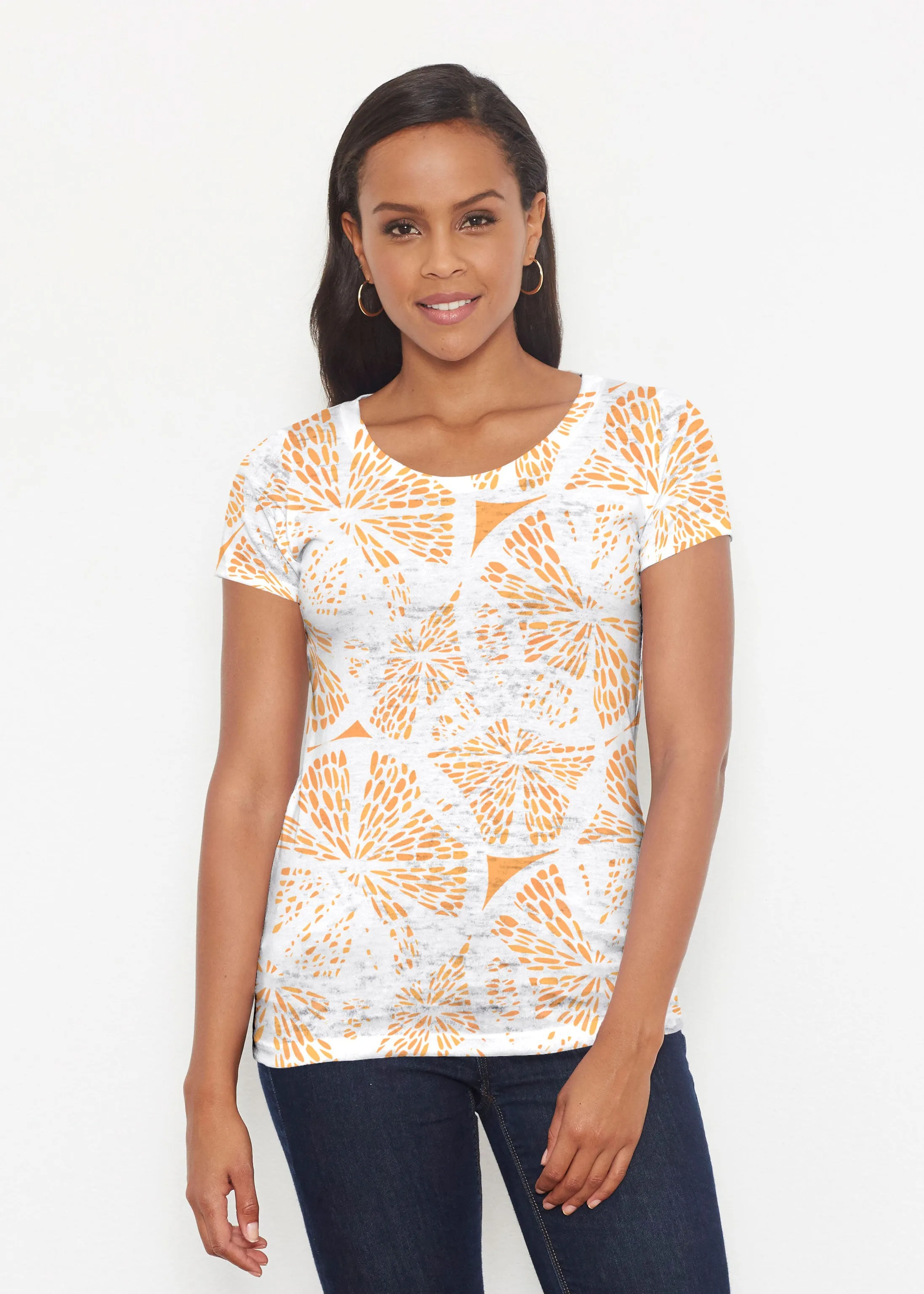 Orange Citrus (7862) ~ Signature Short Sleeve Scoop Shirt