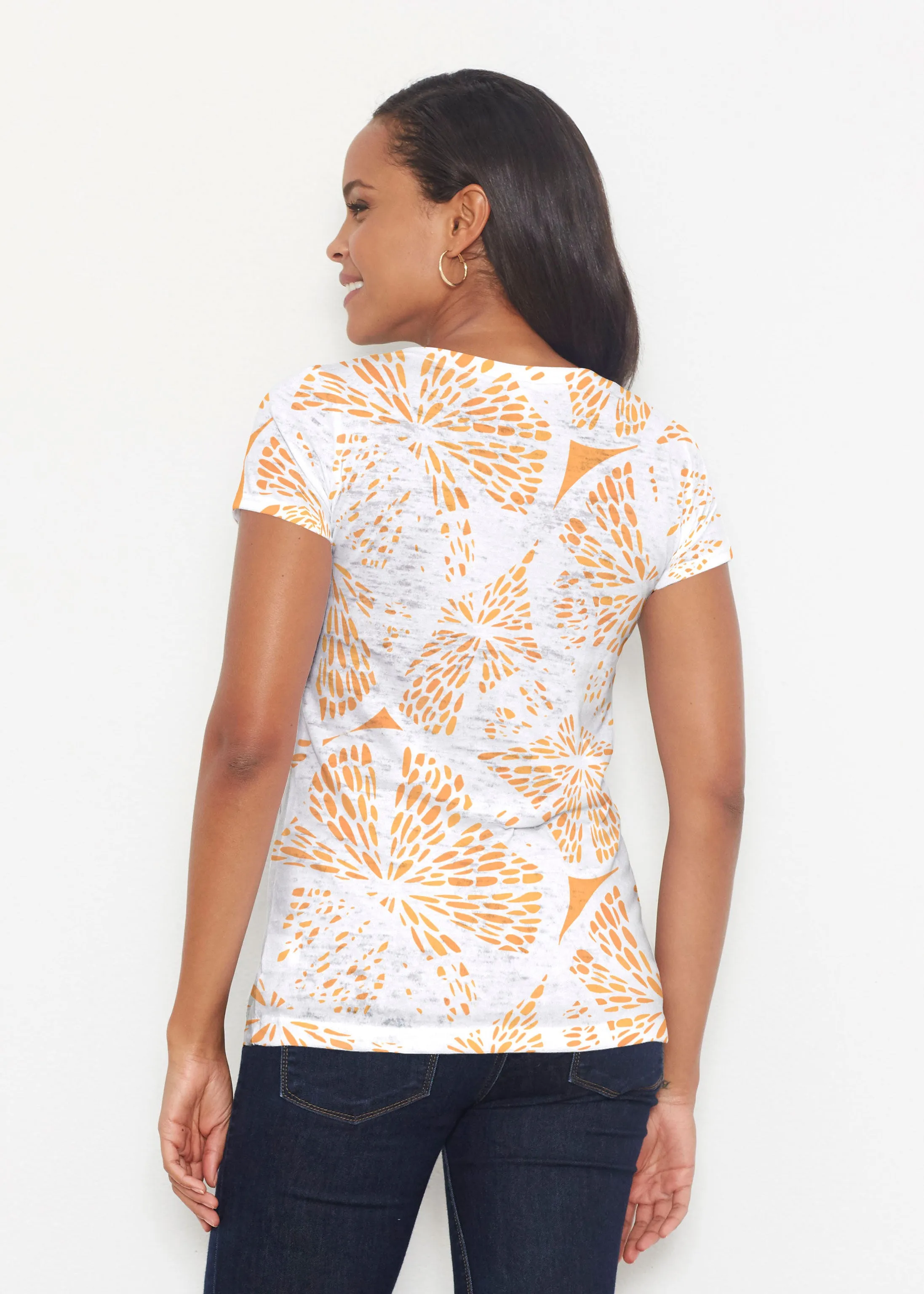 Orange Citrus (7862) ~ Signature Short Sleeve Scoop Shirt
