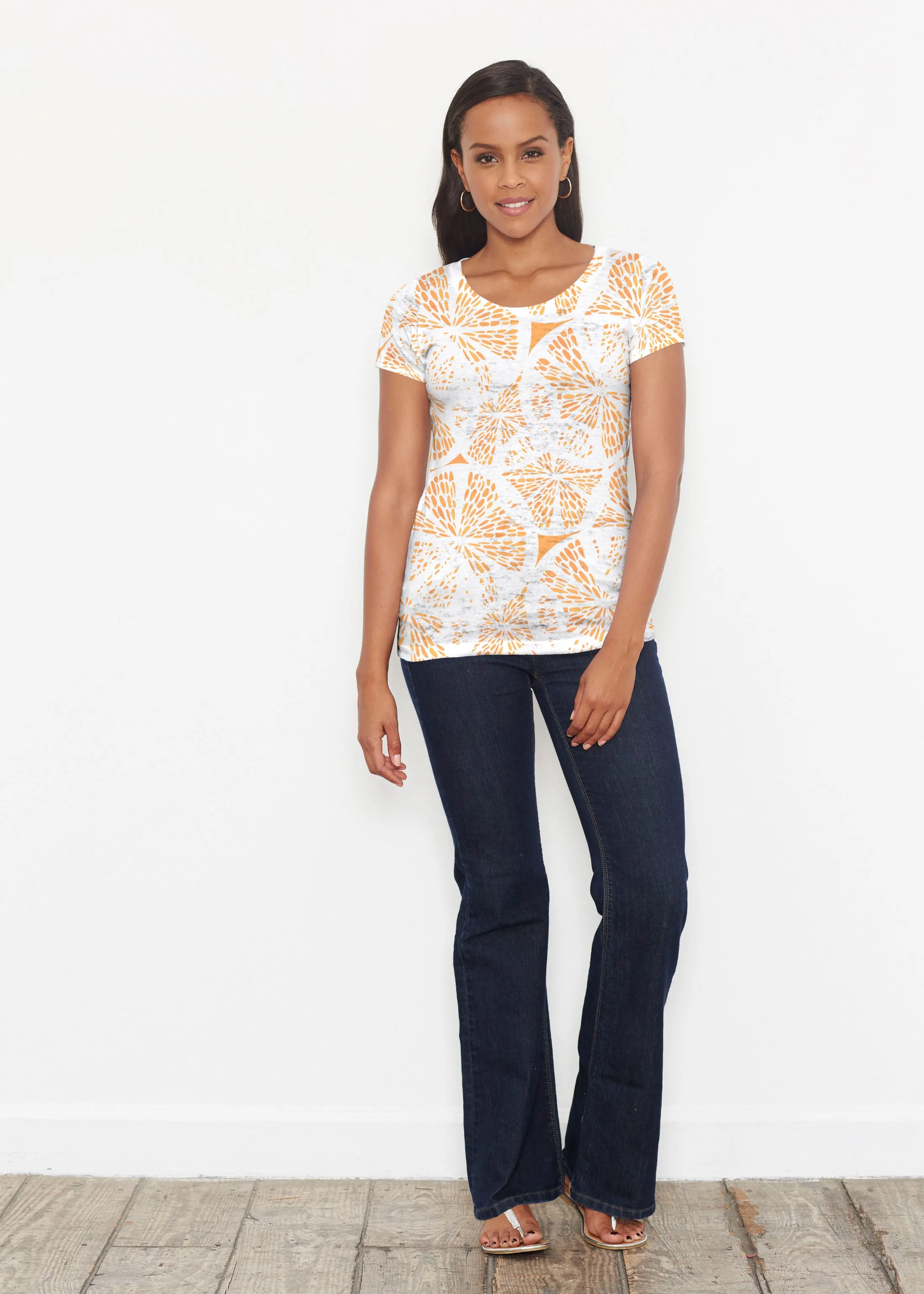 Orange Citrus (7862) ~ Signature Short Sleeve Scoop Shirt