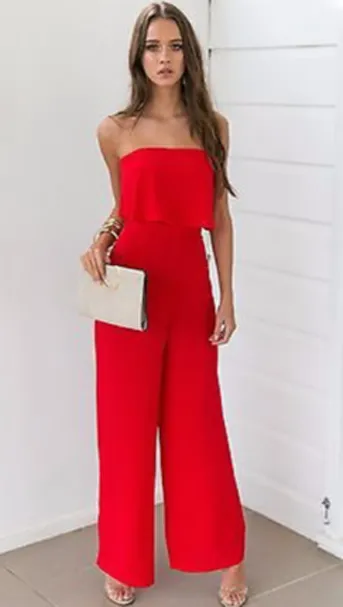Party Red formal jumpsuit