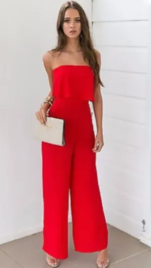 Party Red formal jumpsuit
