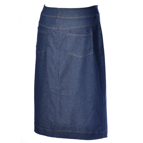 Pencil Skirt  - Cotton Stretch Denim