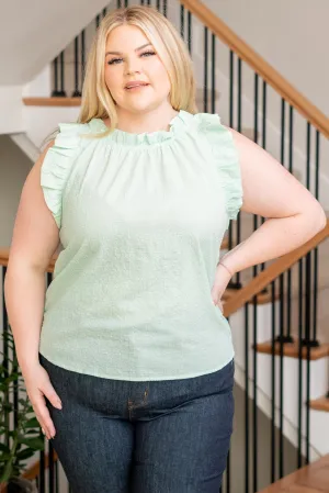 Plus Size Sienna Mock Neck Top - Mint